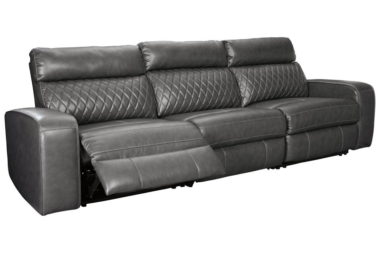 Samperstone Gray 3-Piece Power Reclining Sofa - Image 3