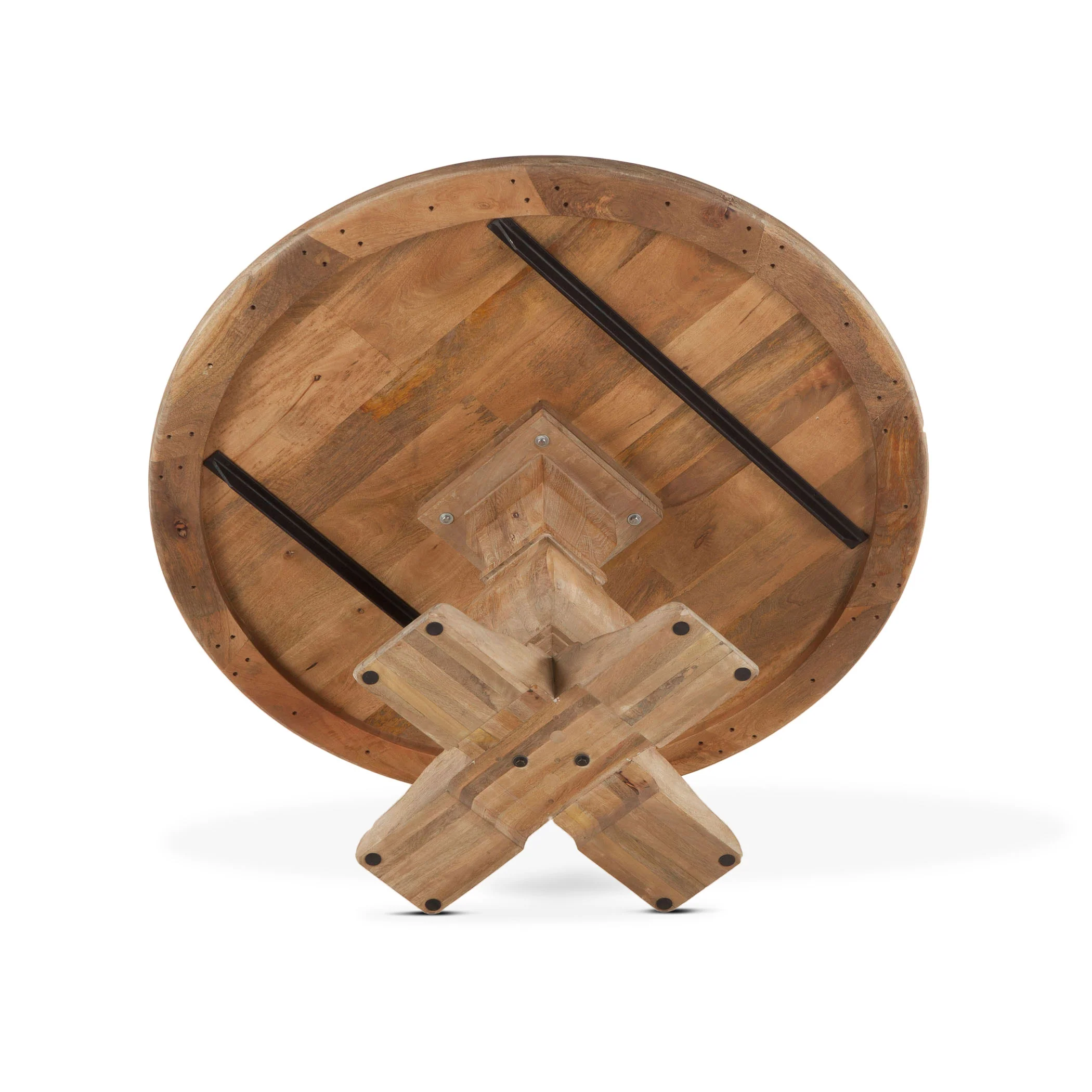 San Rafael 54" Round Dining Table in Antique Oak - Image 4