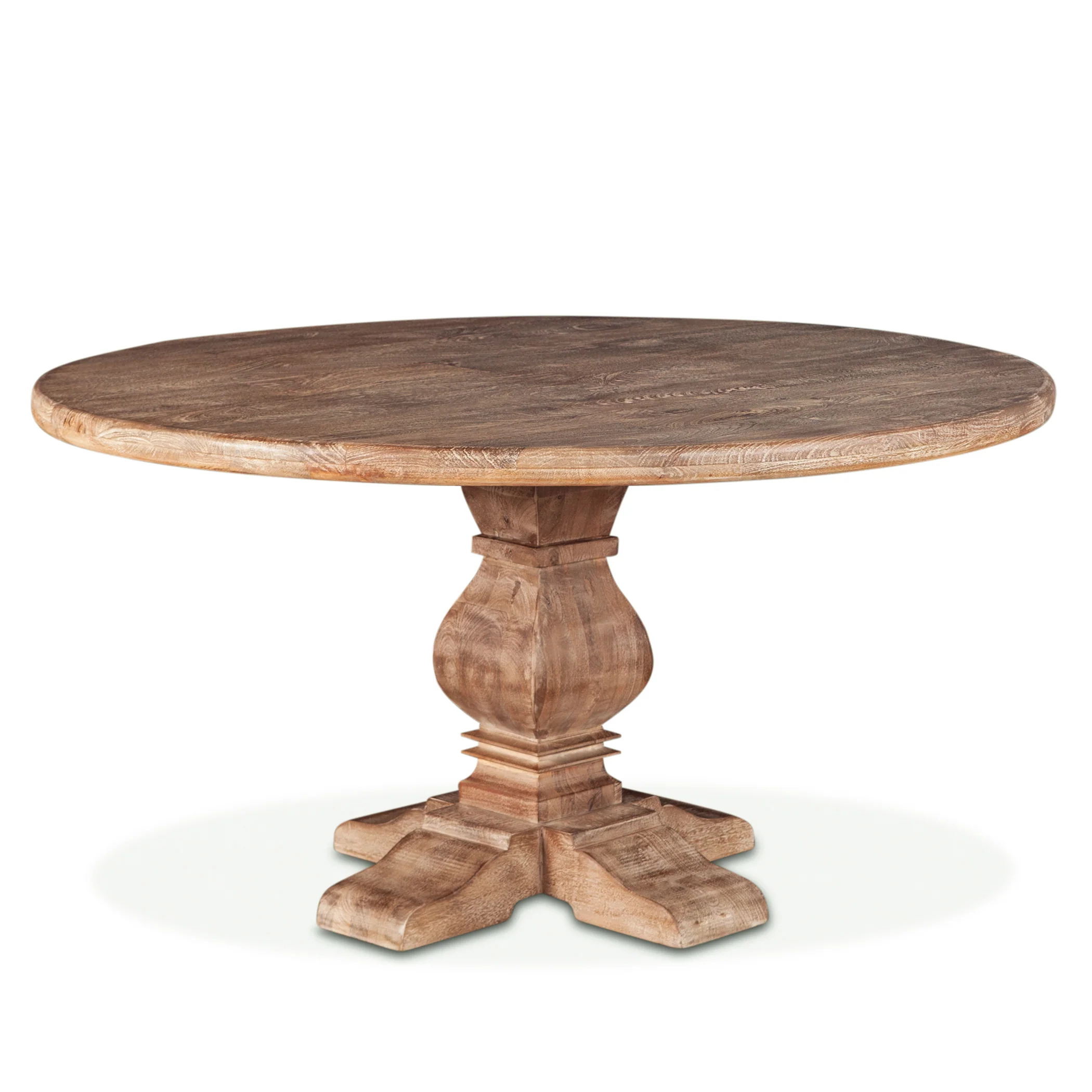 San Rafael 54" Round Dining Table in Antique Oak - Image 8