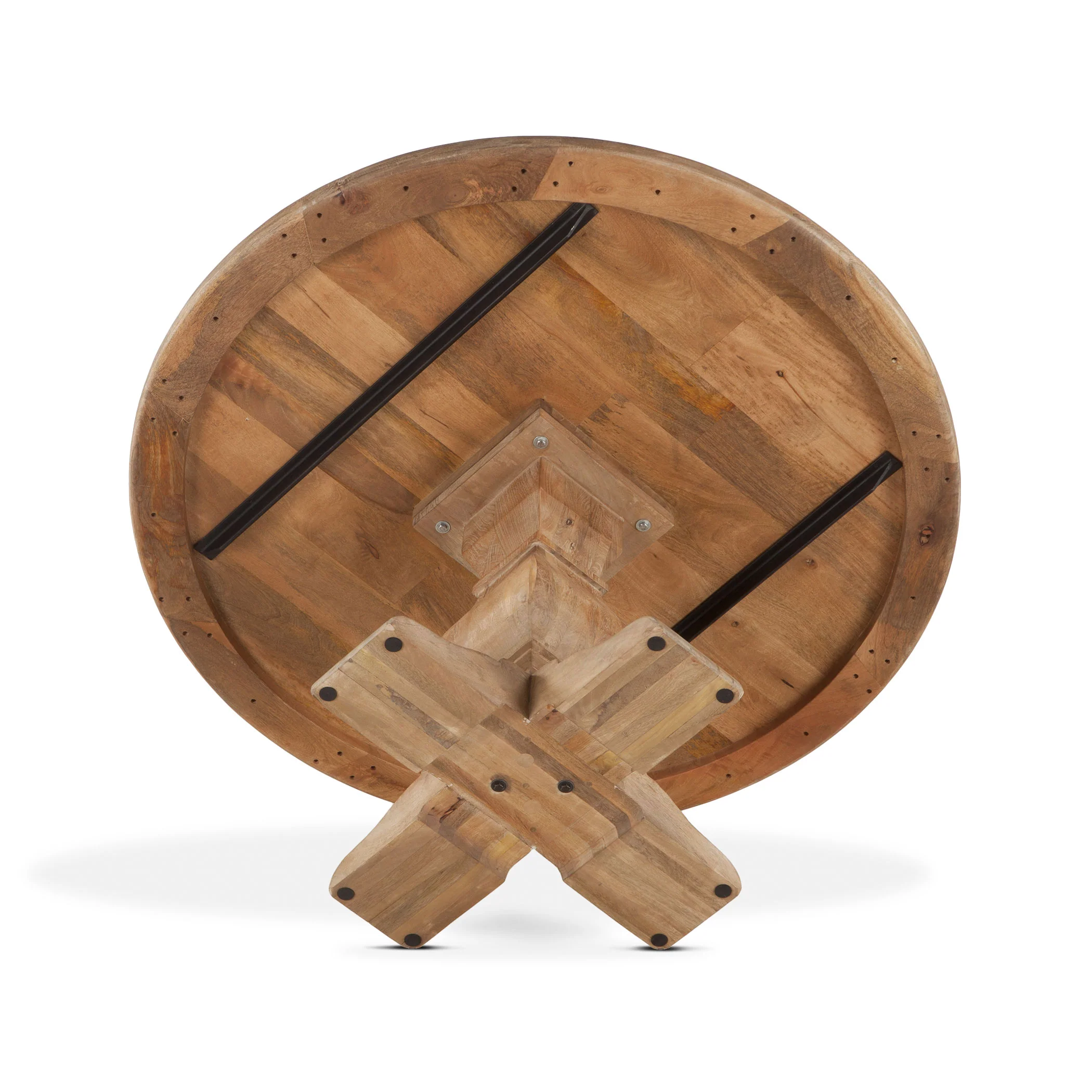 San Rafael 60" Round Dining Table in Antique Oak - Image 4