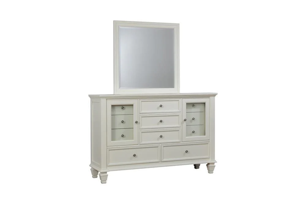 Sandy Beach White 11-Drawer Rectangular Dresser - Image 4