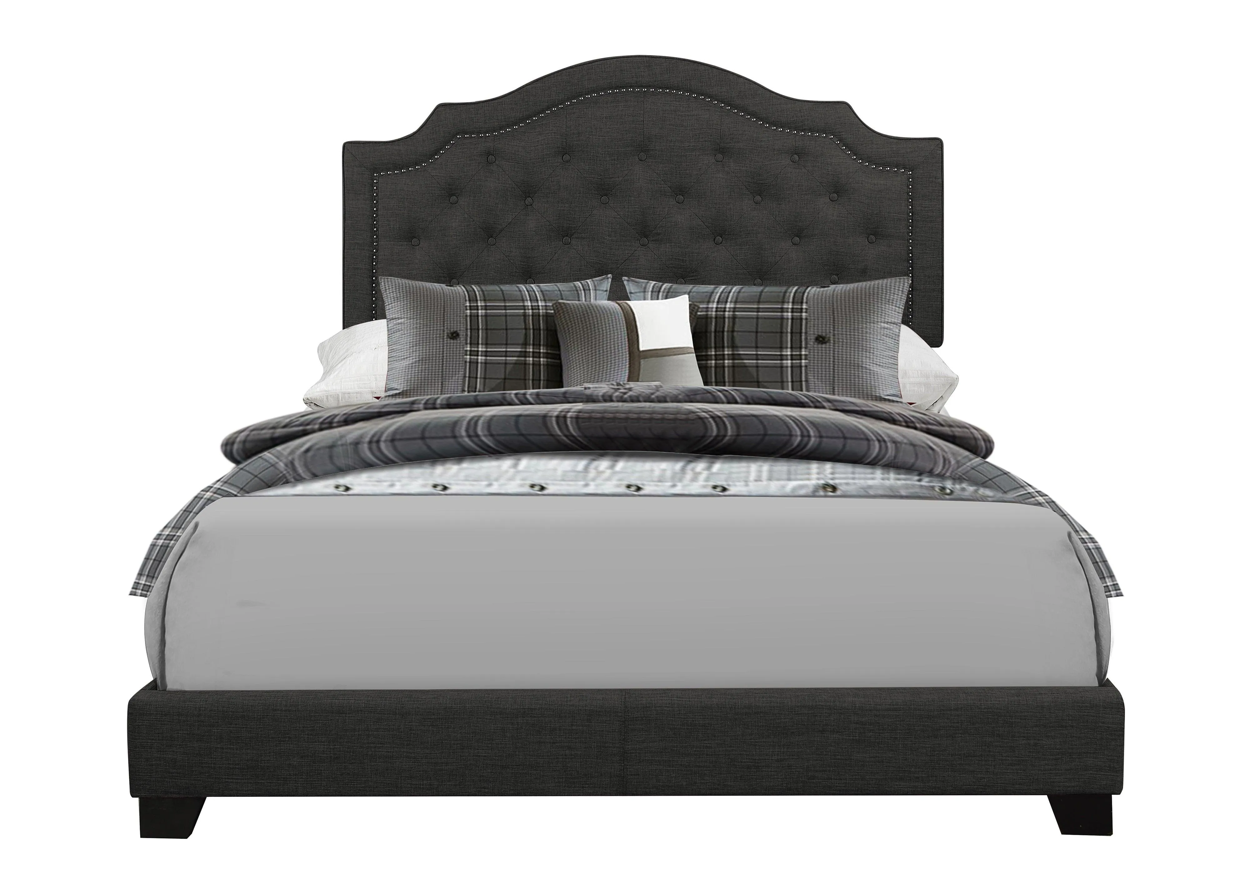 Sandy Dark Gray Full Upholstered Bed - Image 2
