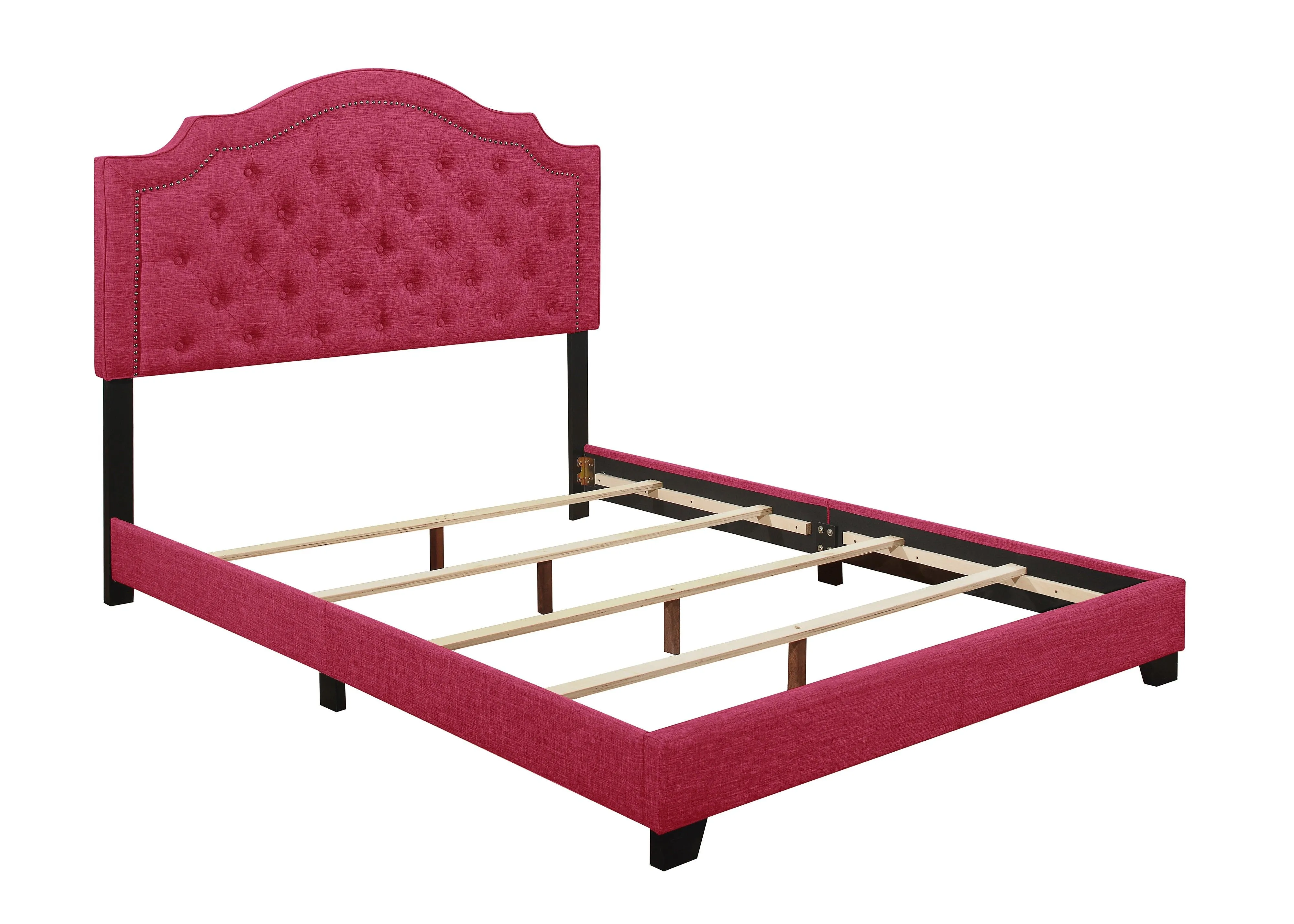 Sandy Pink Full Upholstered Bed - Image 3