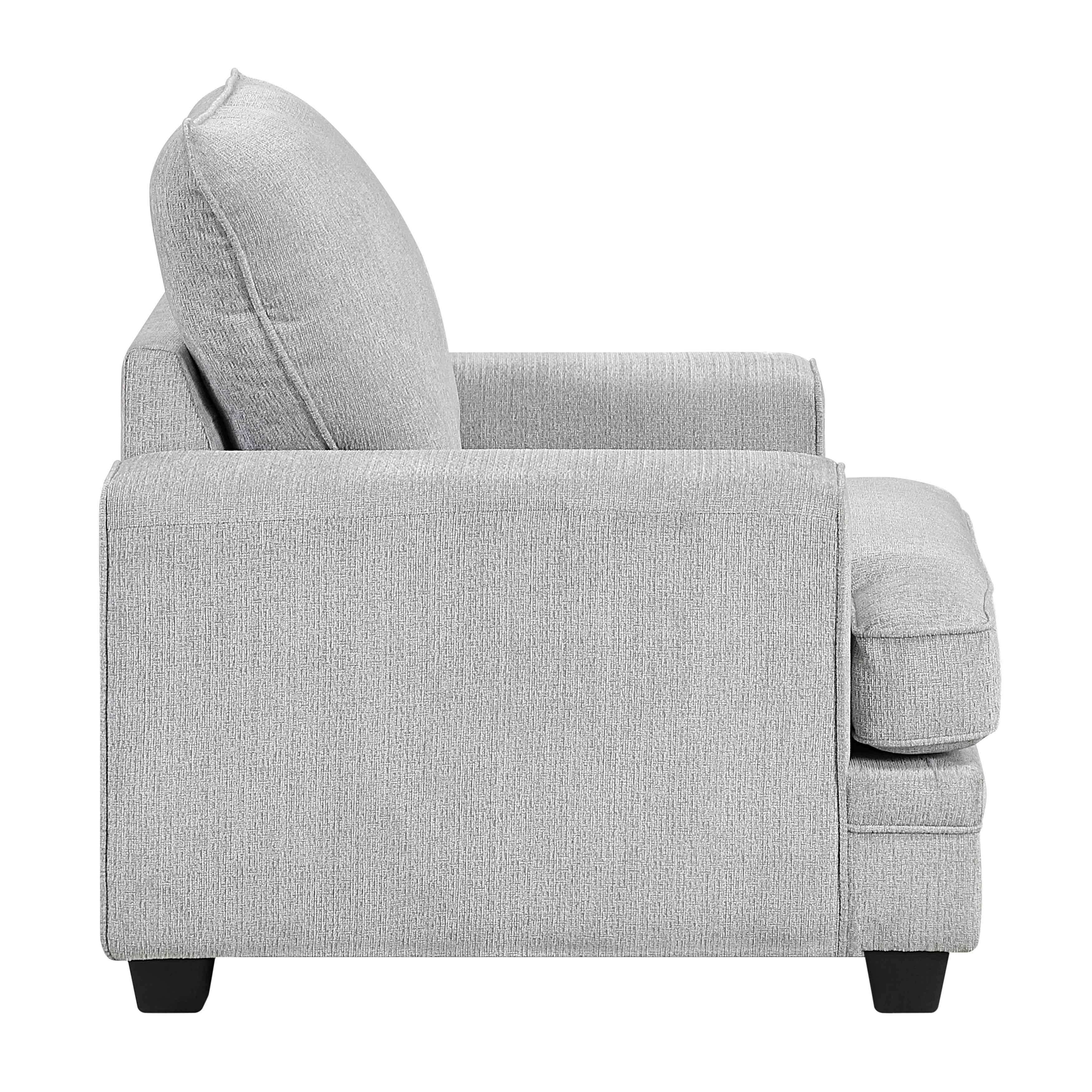 Sarah Stone Gray Loveseat - Image 16