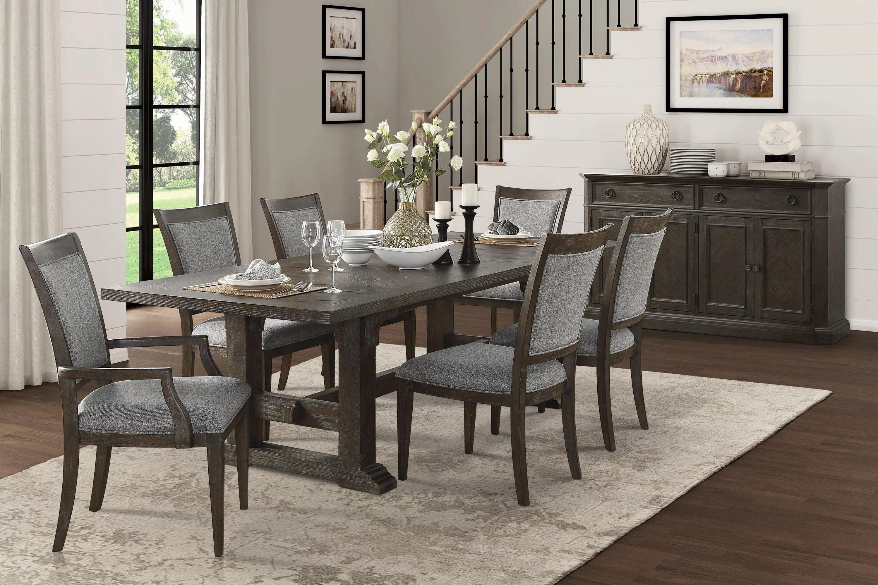 Sarasota Driftwood Brown Arm Chair, Set of 2 - Image 2