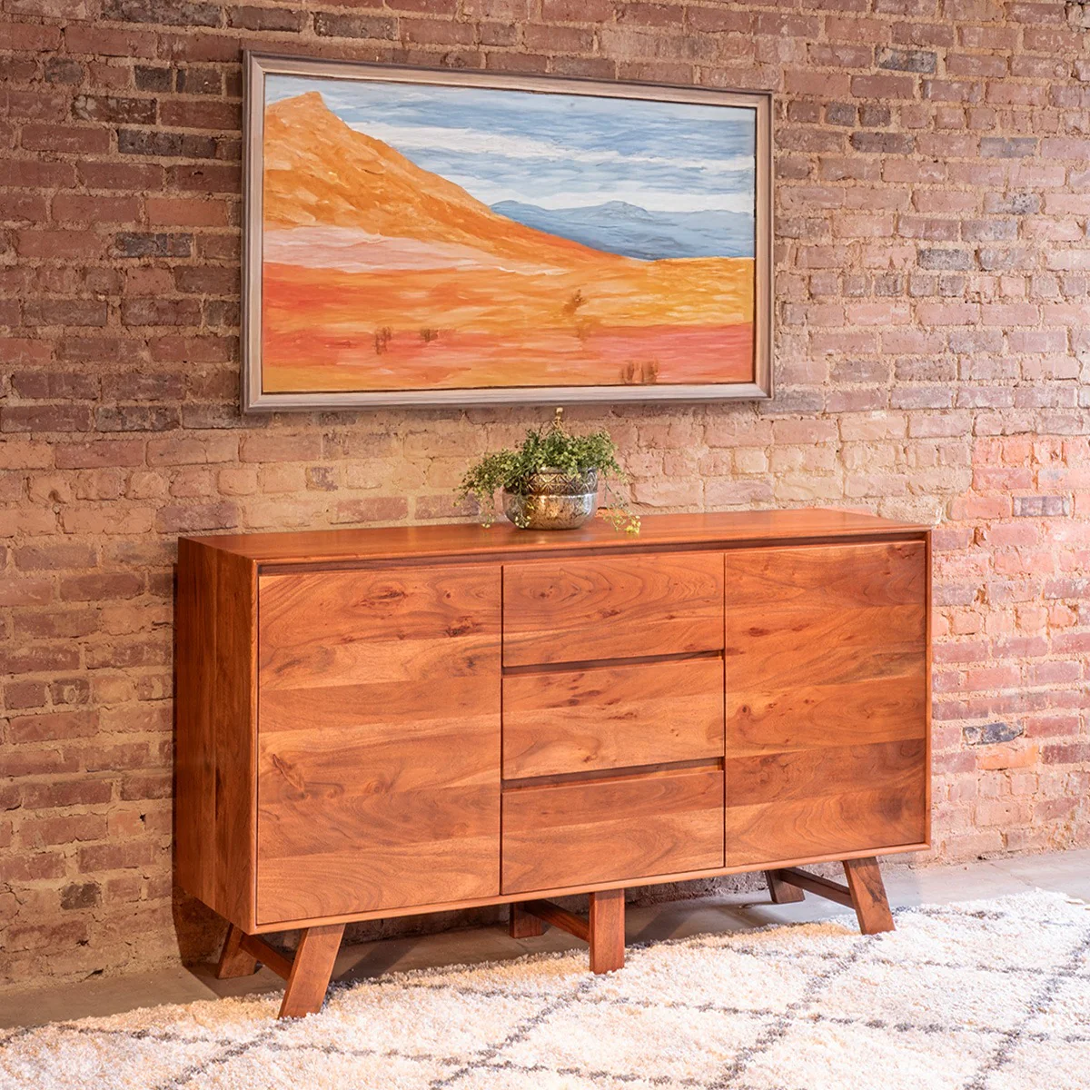 Savannah 68" Sideboard in Cinnamon Brown