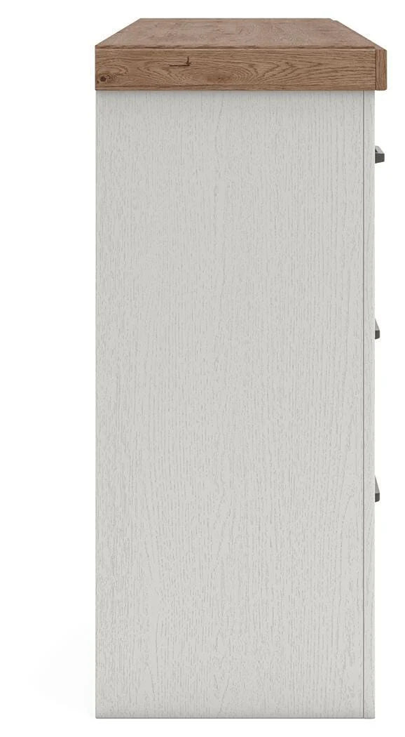 Savonport White/Brown Dresser - Image 5