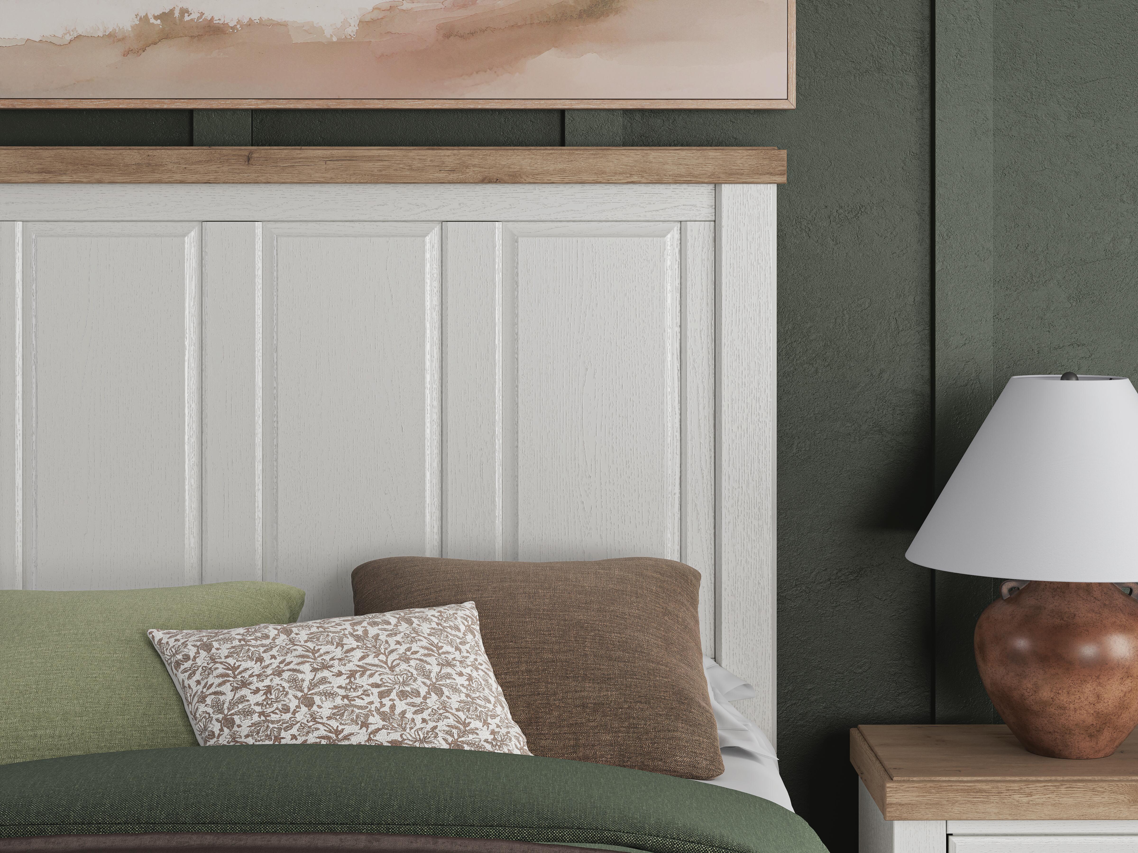 Savonport White/Brown Full Panel Bed - Image 9