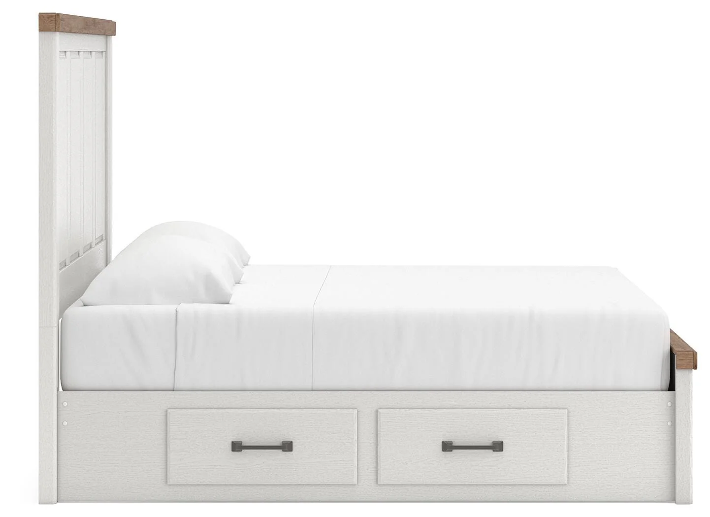 Savonport White/Brown King Panel Storage Bed - Image 5