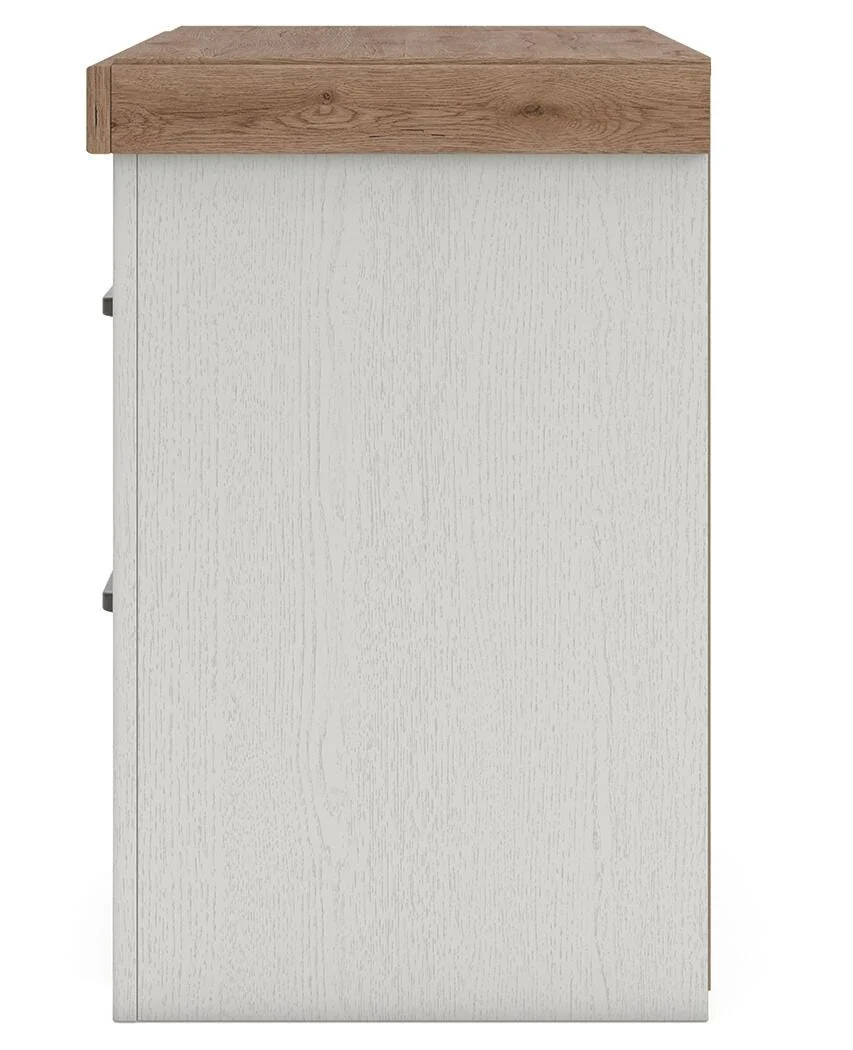 Savonport White/Brown Nightstand - Image 7