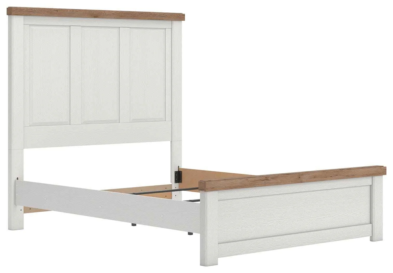 Savonport White/Brown Queen Panel Bed - Image 4