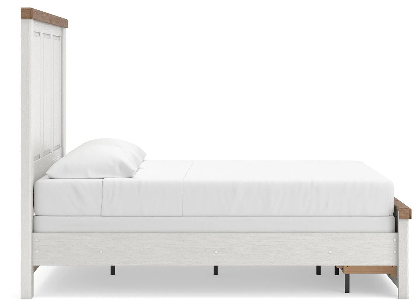 Savonport White/Brown Queen Panel Storage Bed - Image 5