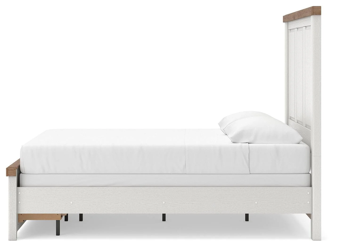Savonport White/Brown Queen Panel Storage Bed - Image 7