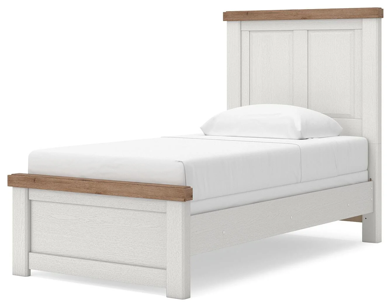 Savonport White/Brown Twin Panel Bed - Image 6