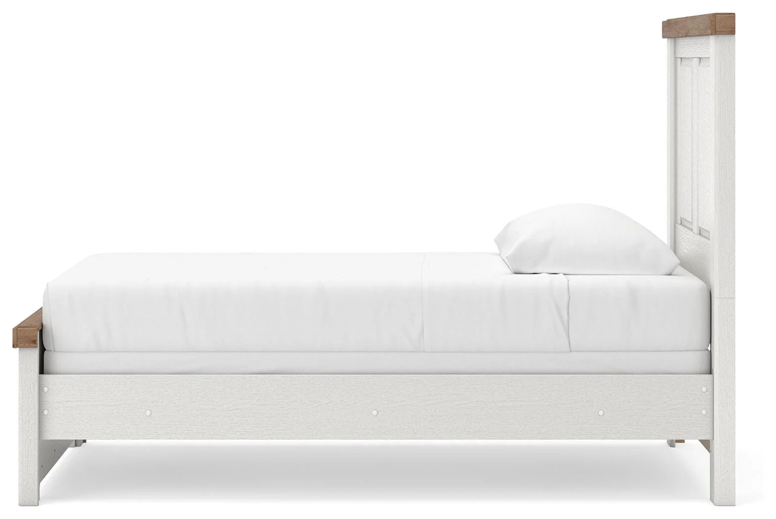 Savonport White/Brown Twin Panel Bed - Image 7
