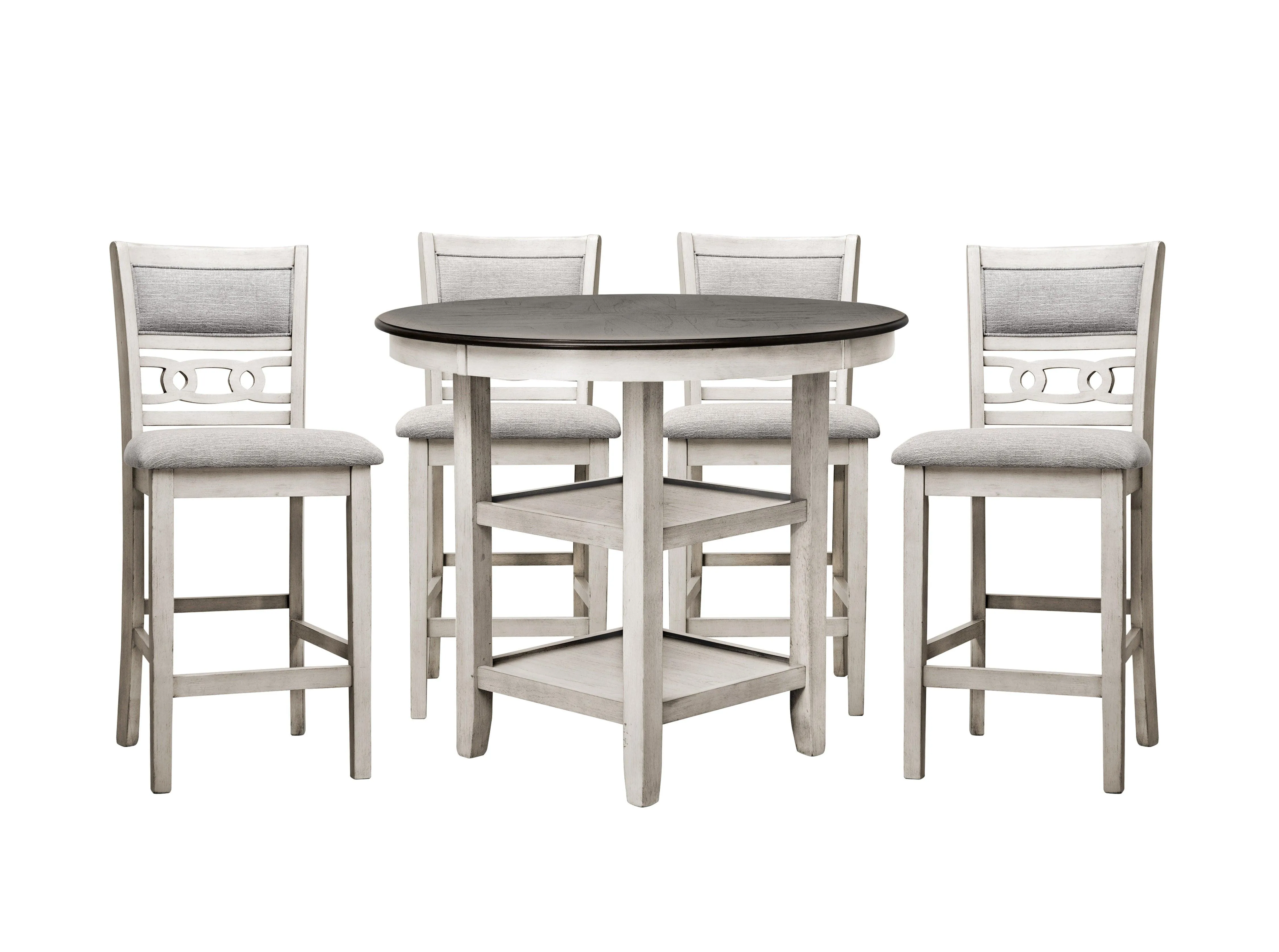 Savor White 5-Piece Counter Height Set - Image 2