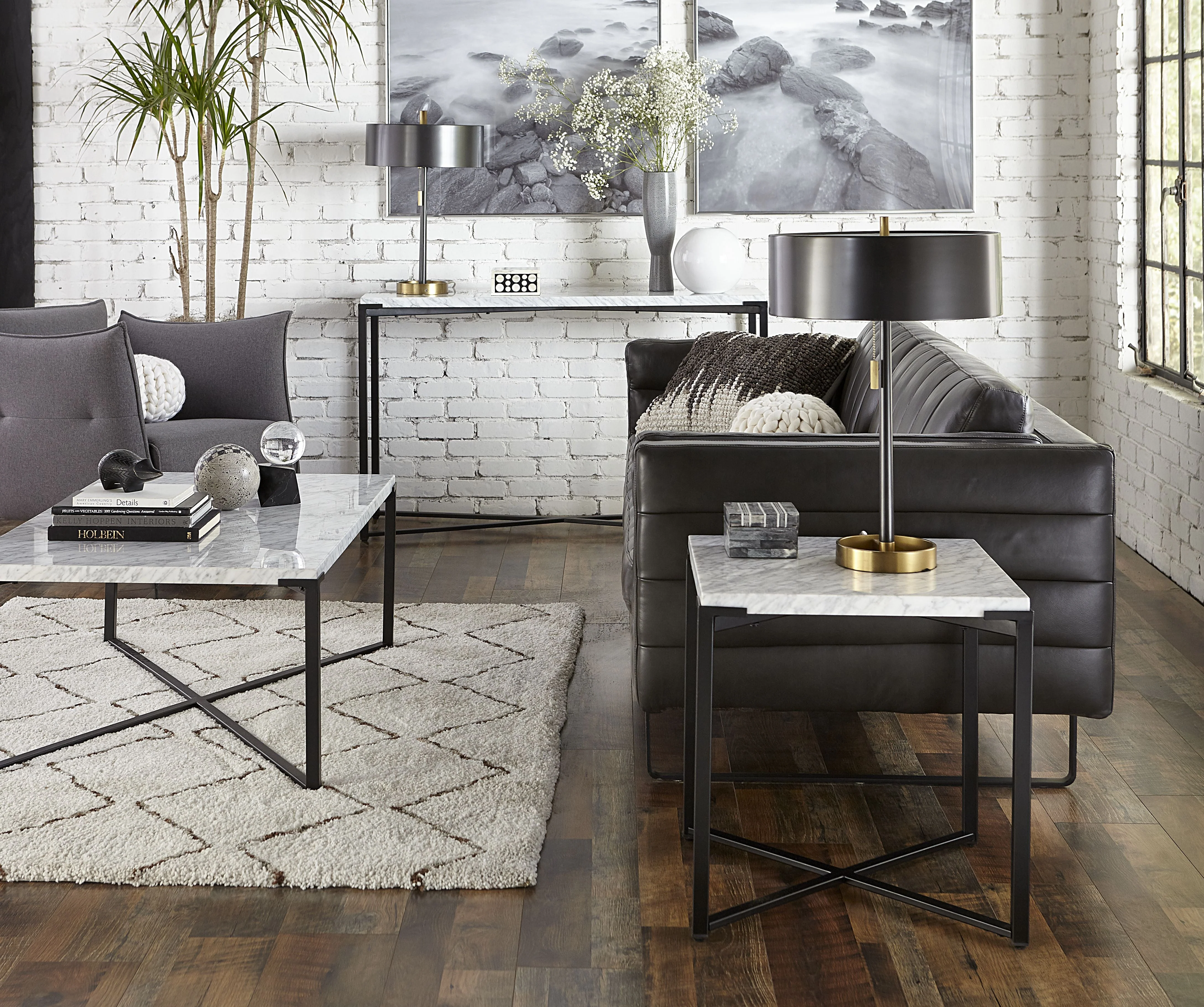 Saxon End Table in Matte Black - Image 3