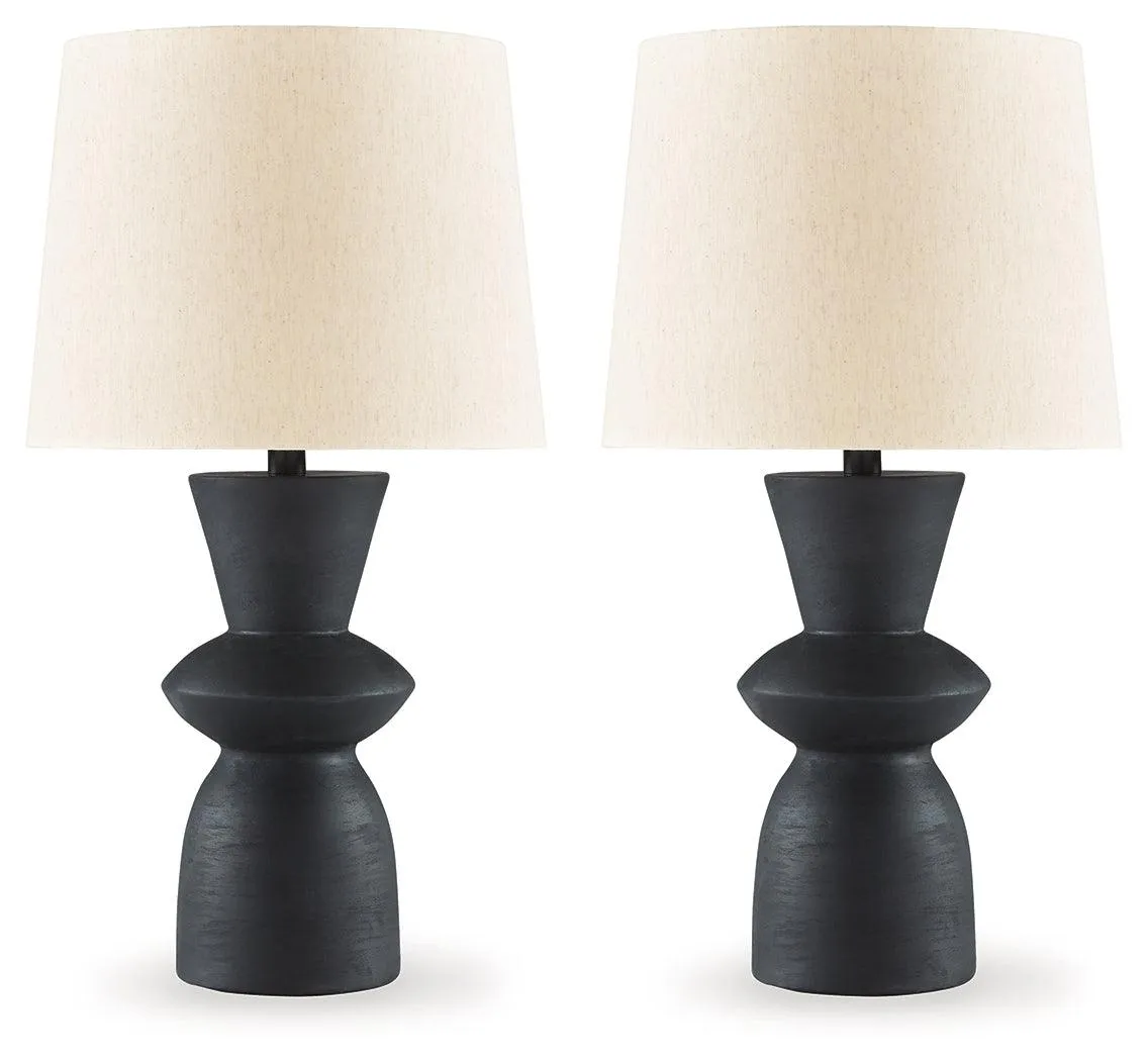 Scarbot Distressed Black Table Lamp