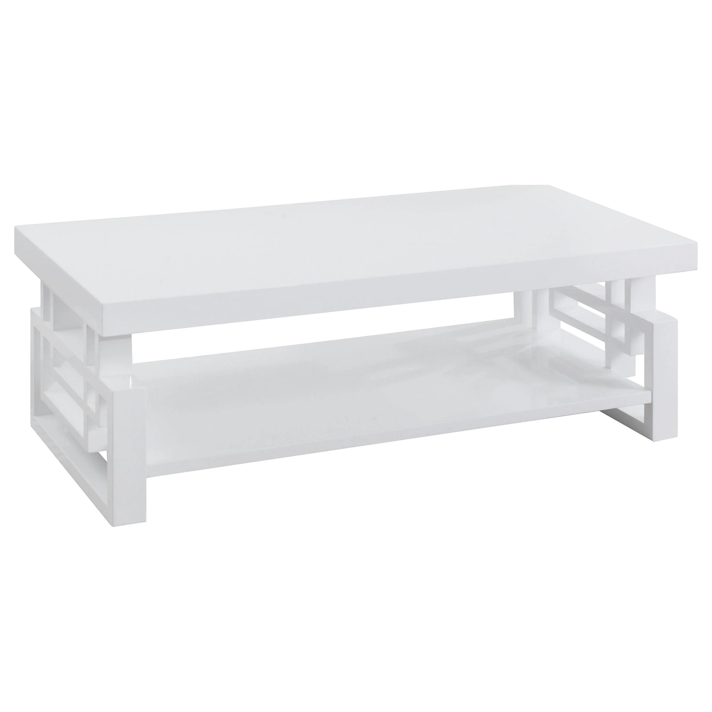 Schmitt White 3-Piece High Gloss Coffee and End Table Set - Image 3