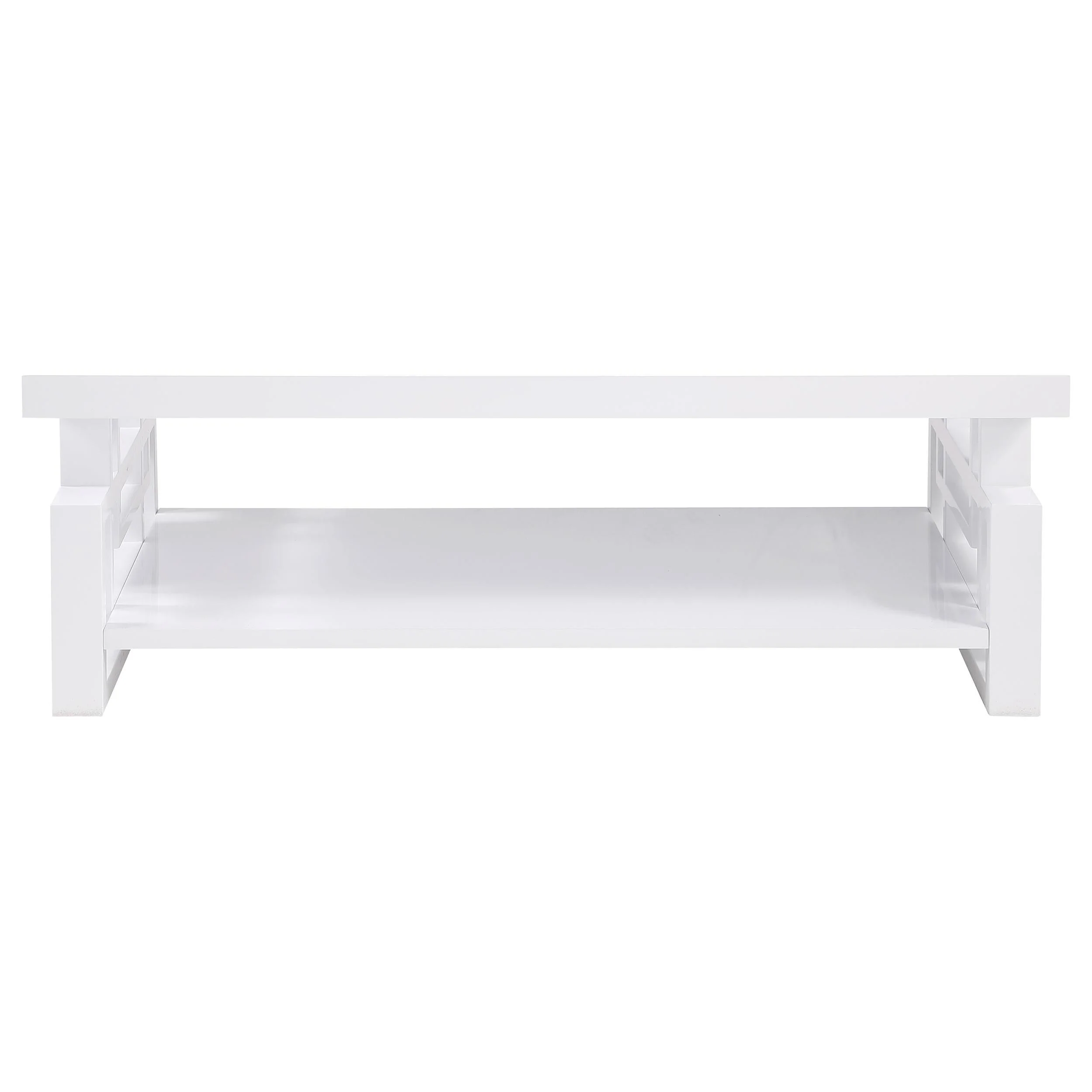 Schmitt White 3-Piece High Gloss Coffee and End Table Set - Image 4