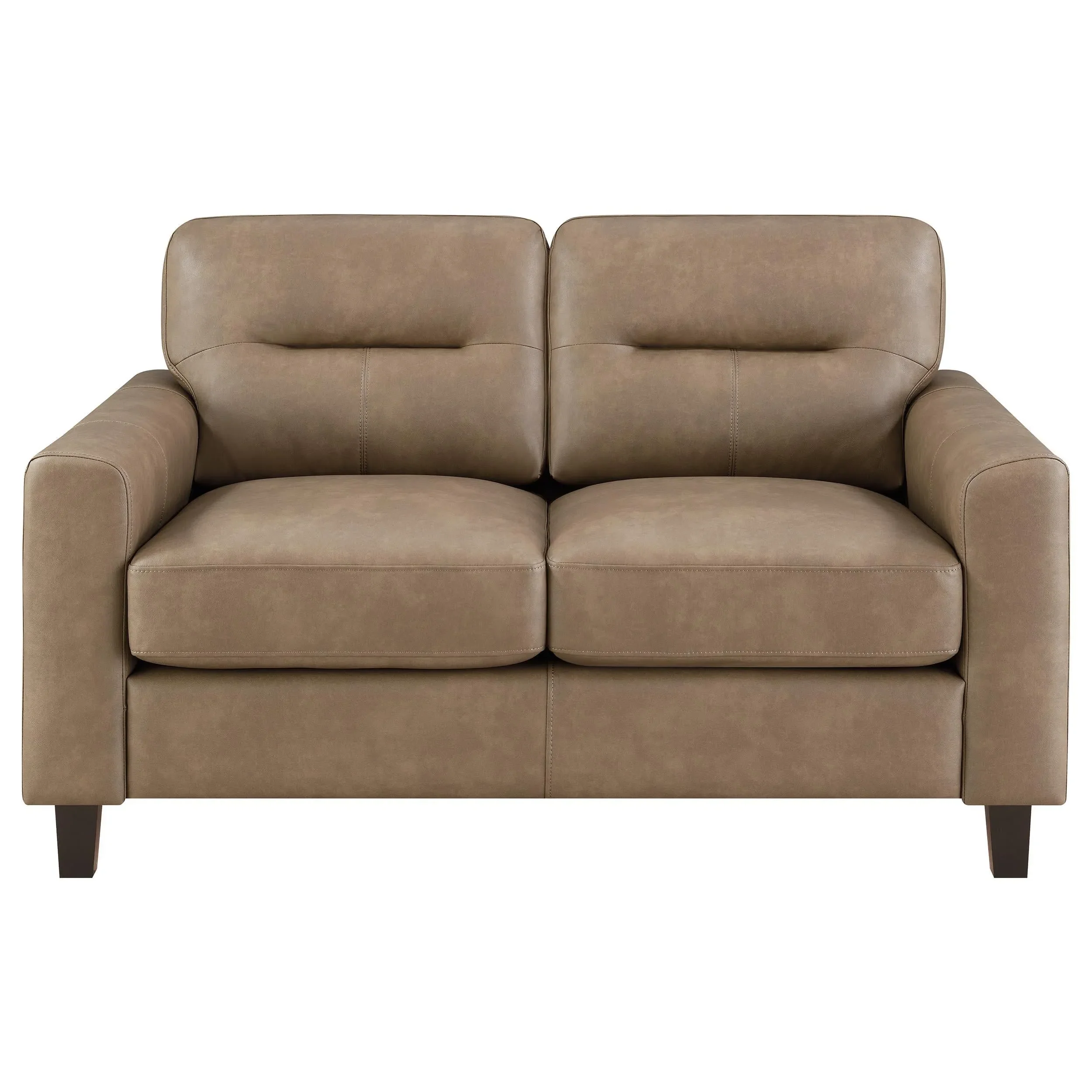 Scotland 3-piece Faux Leather Upholstered Sofa Set Brown - Image 8