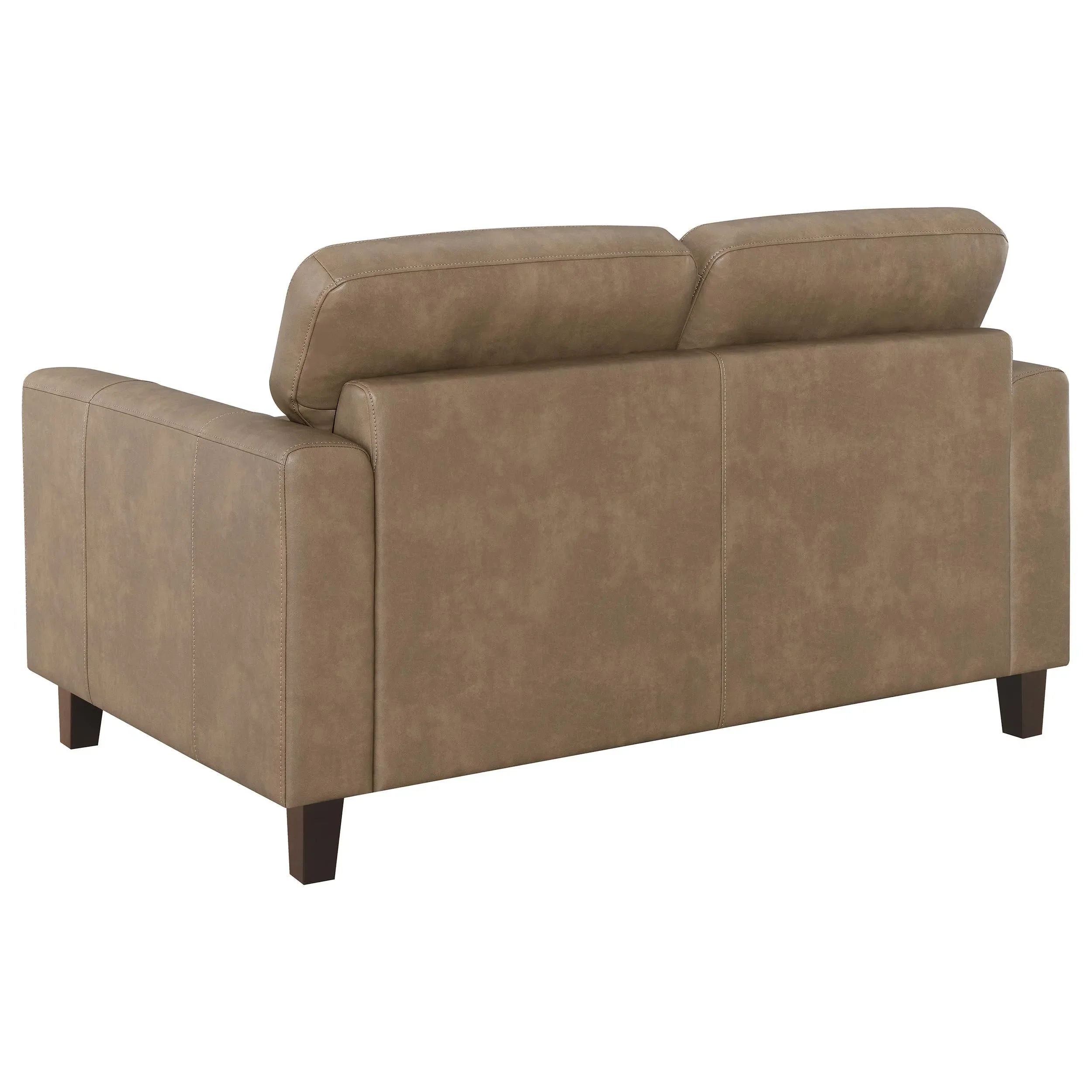 Scotland 3-piece Faux Leather Upholstered Sofa Set Brown - Image 9