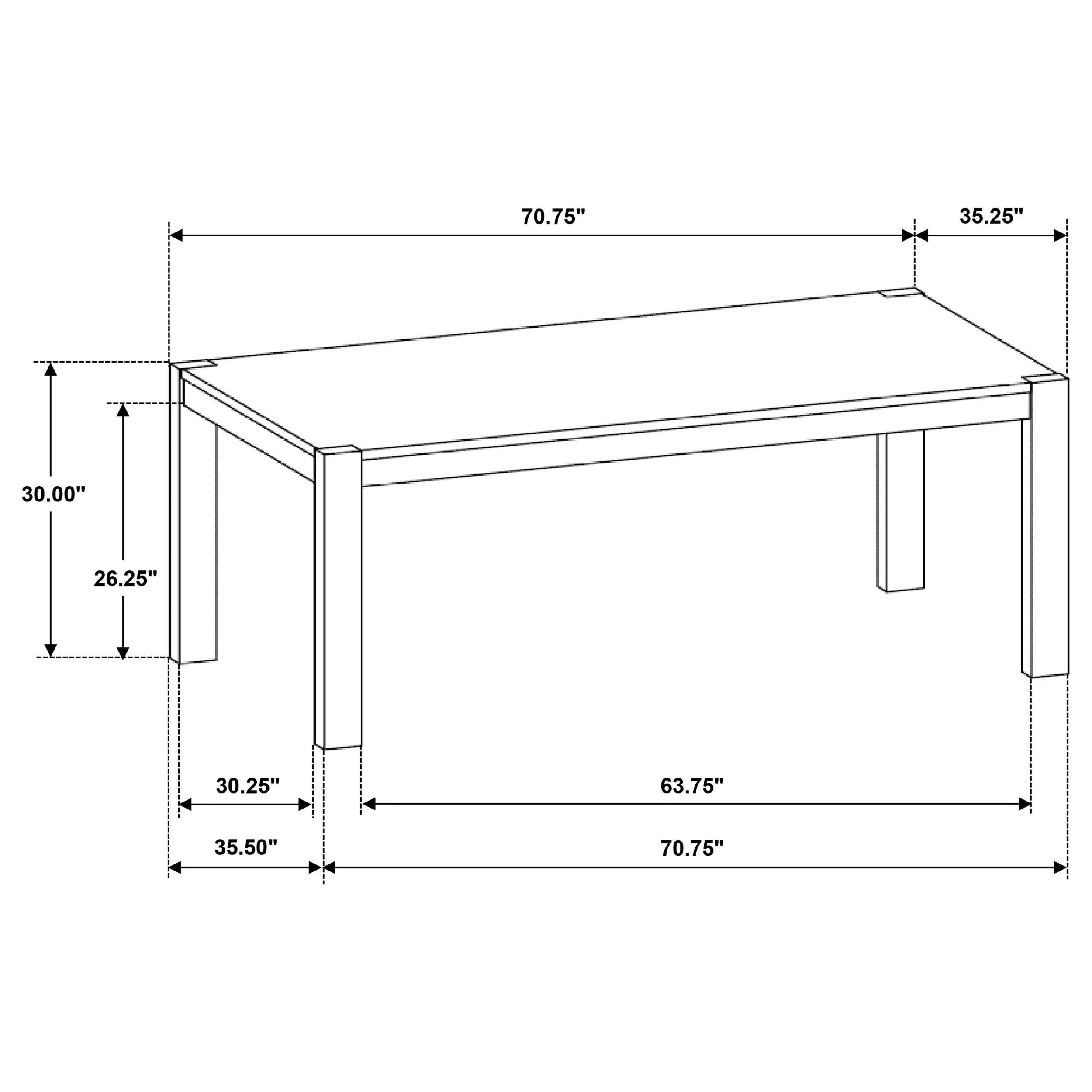 Scottsdale Brown Washed 5-Piece Rectangular Dining Set - Image 14