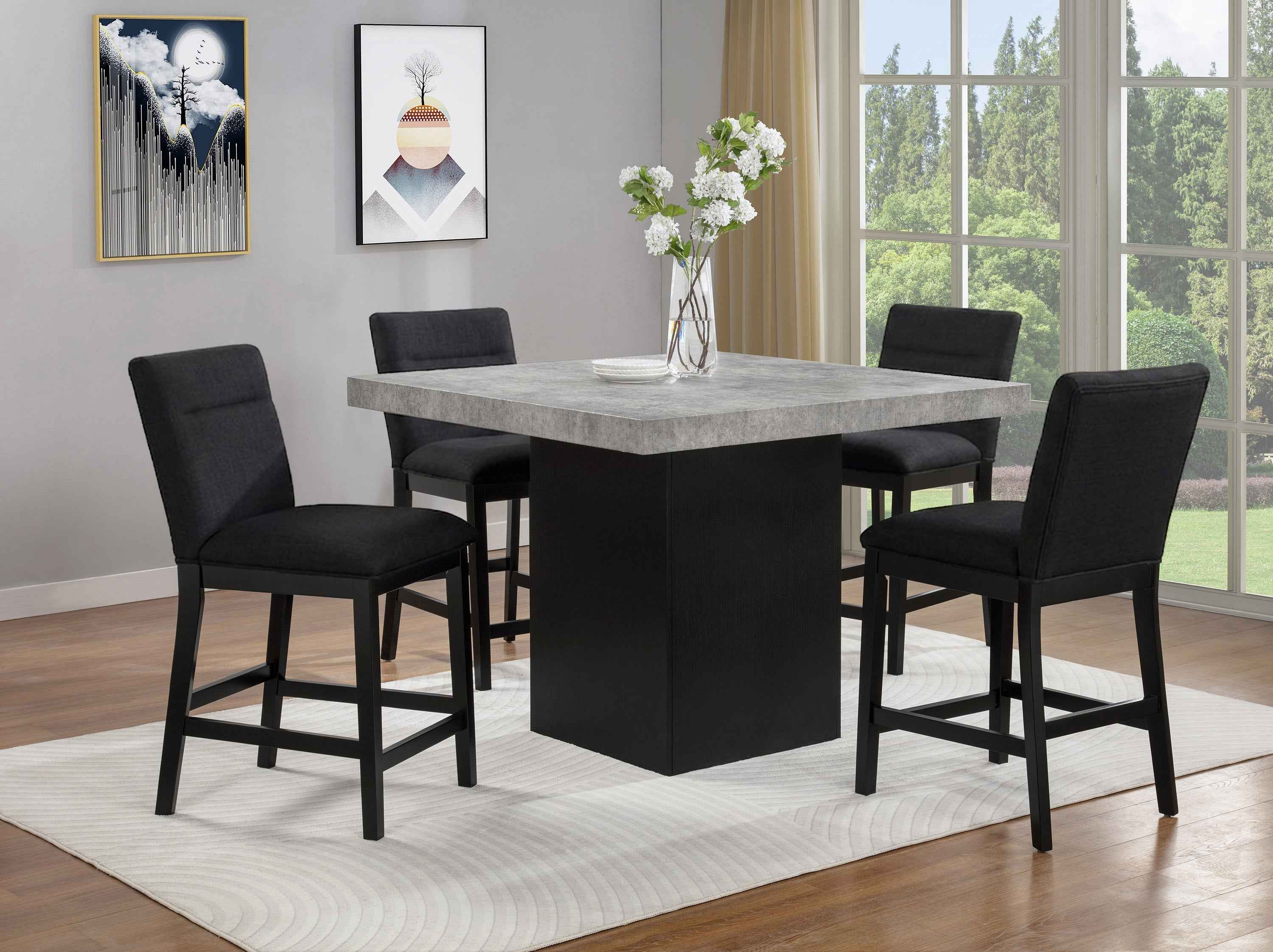 Sebastian Black Counter Height Set