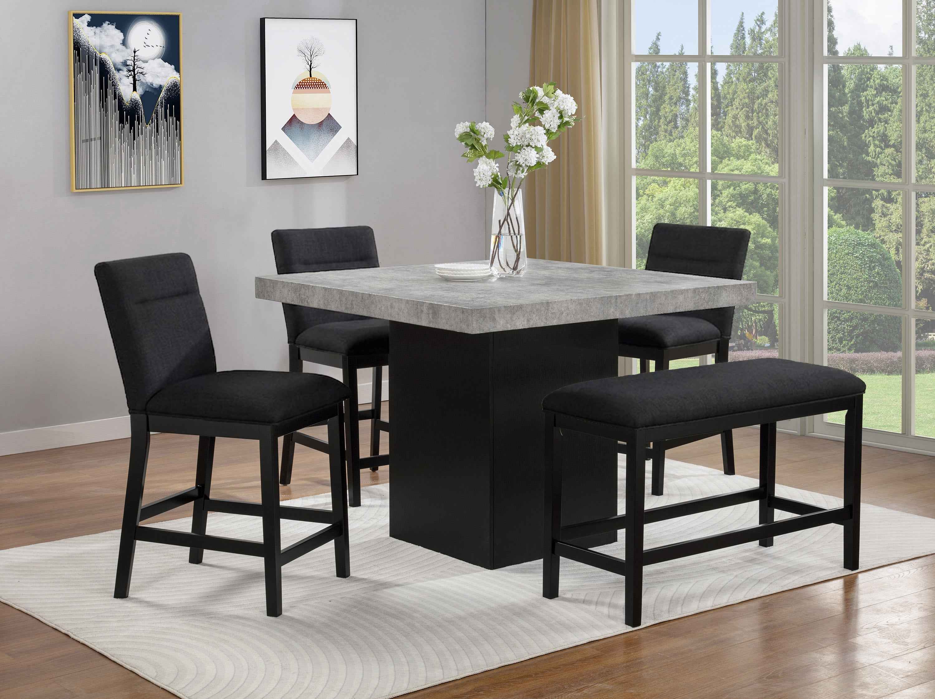 Sebastian Black Counter Height Set - Image 2