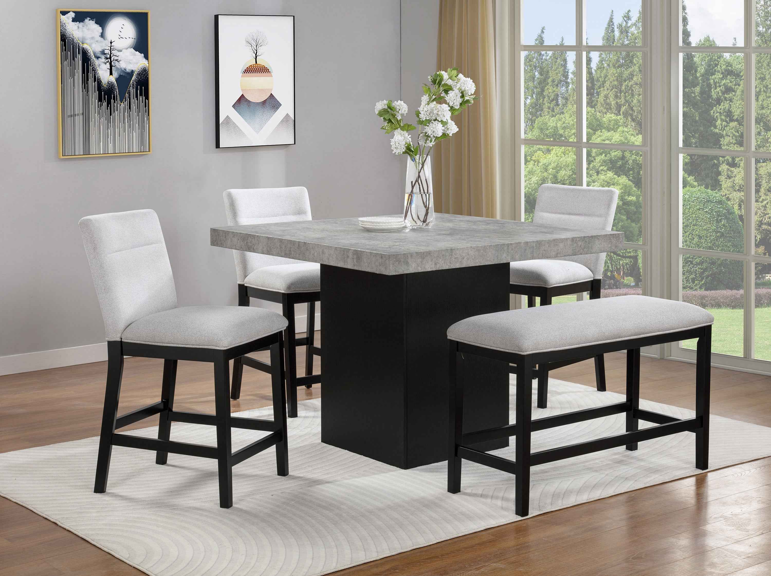 Sebastian Black/Gray Counter Height Set - Image 2