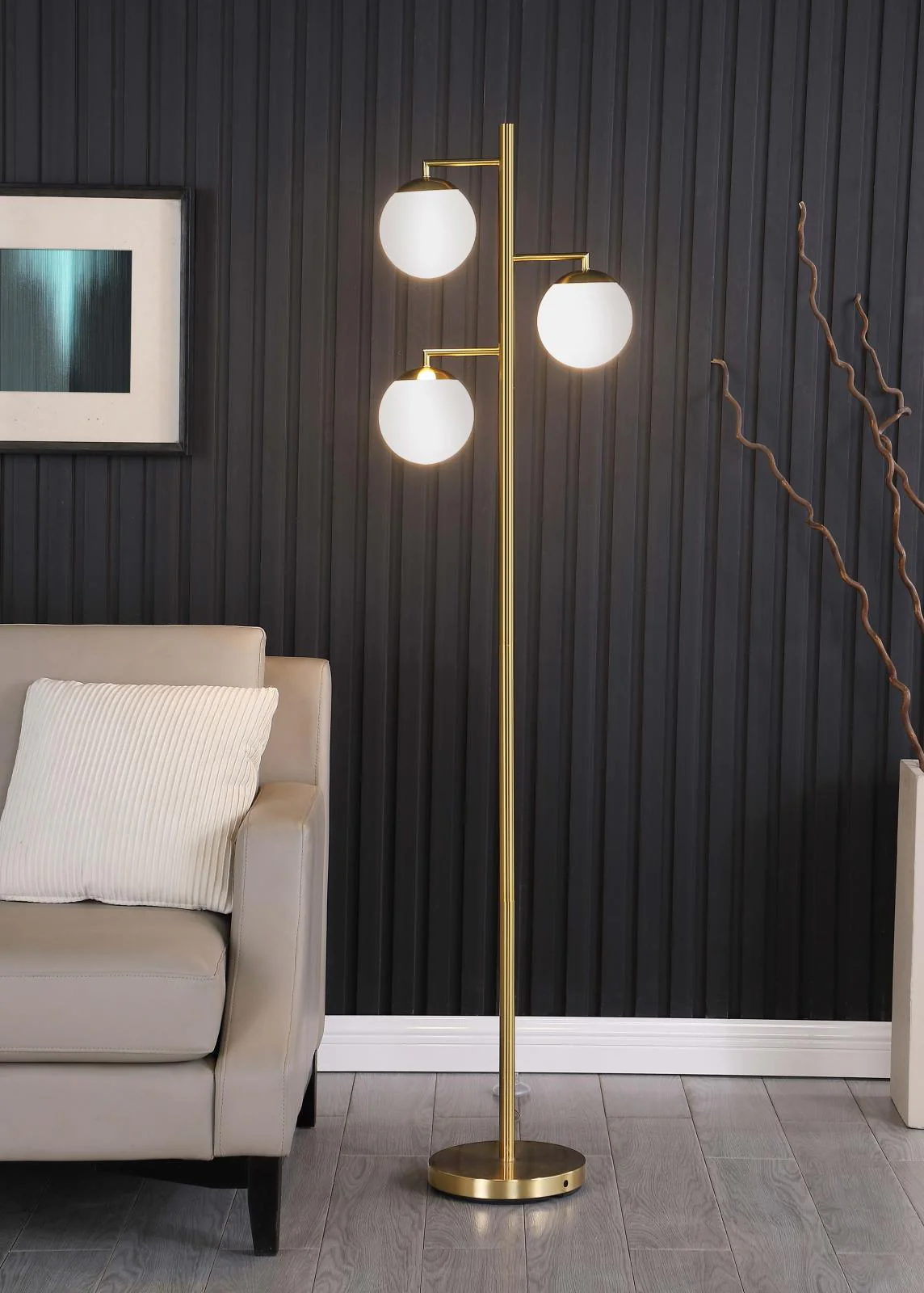 Sena Gold Trio Tree Floor Lamp