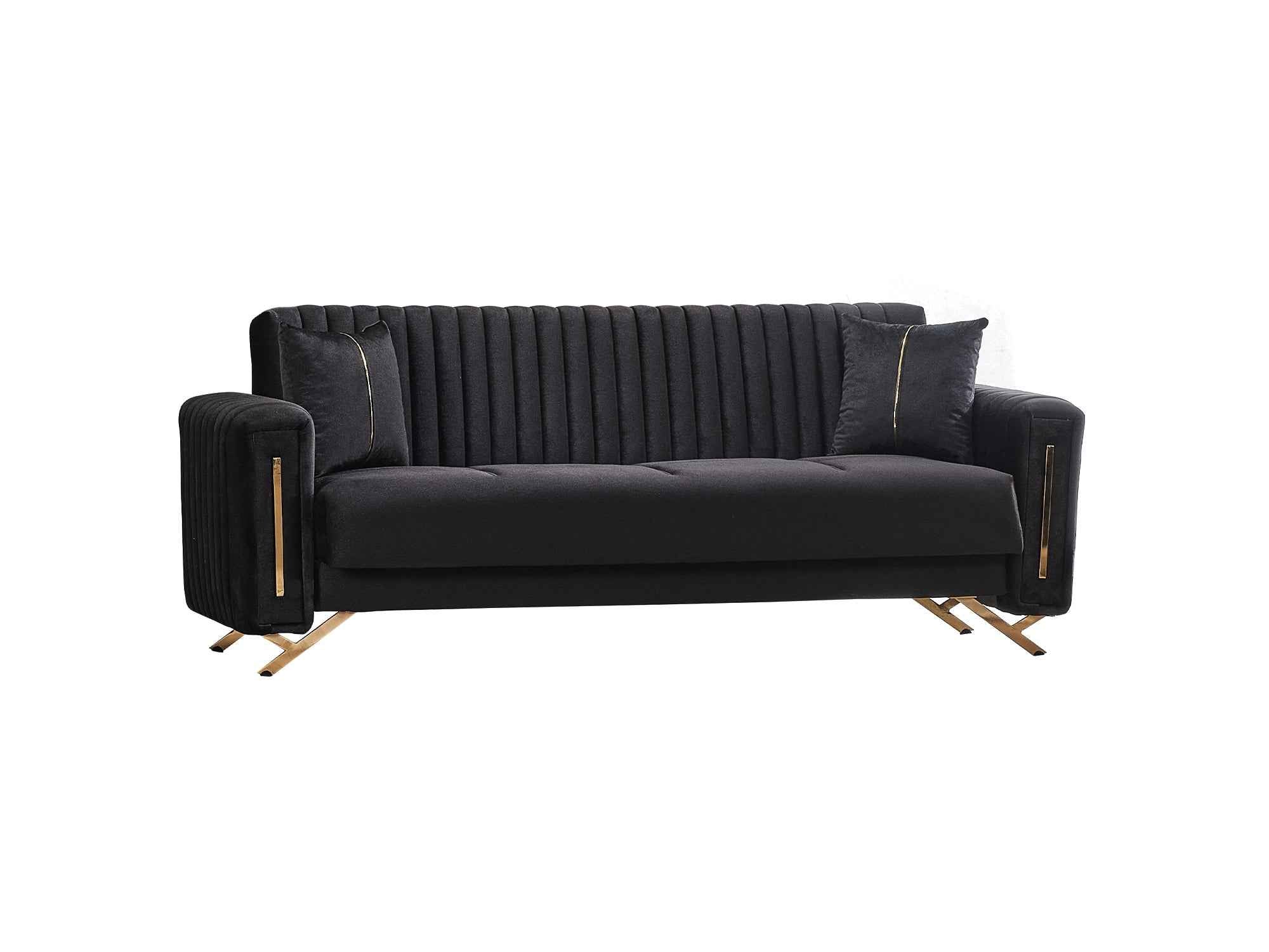 Senfoni Black Convertible Sofa