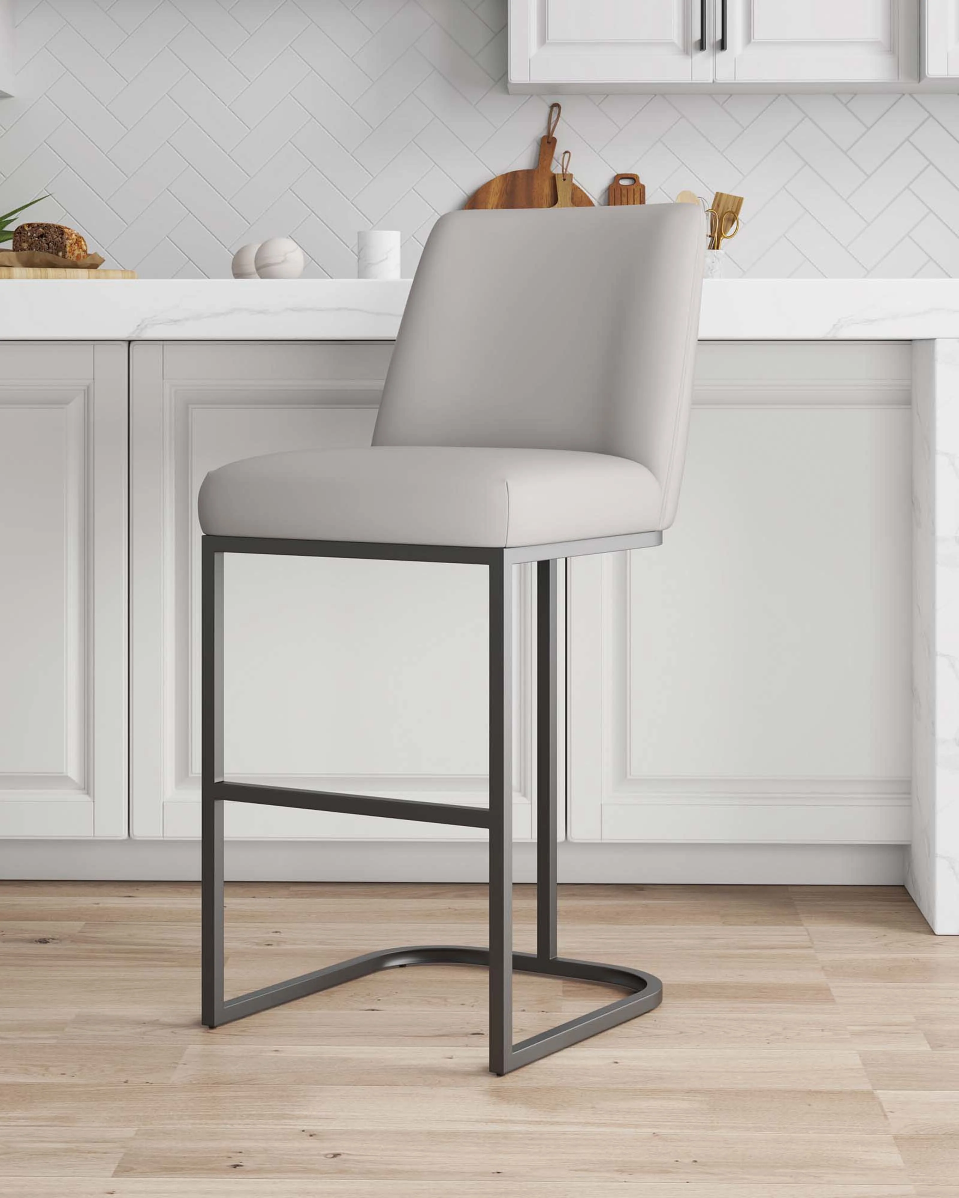 Serena Barstool in Light Grey - Image 2