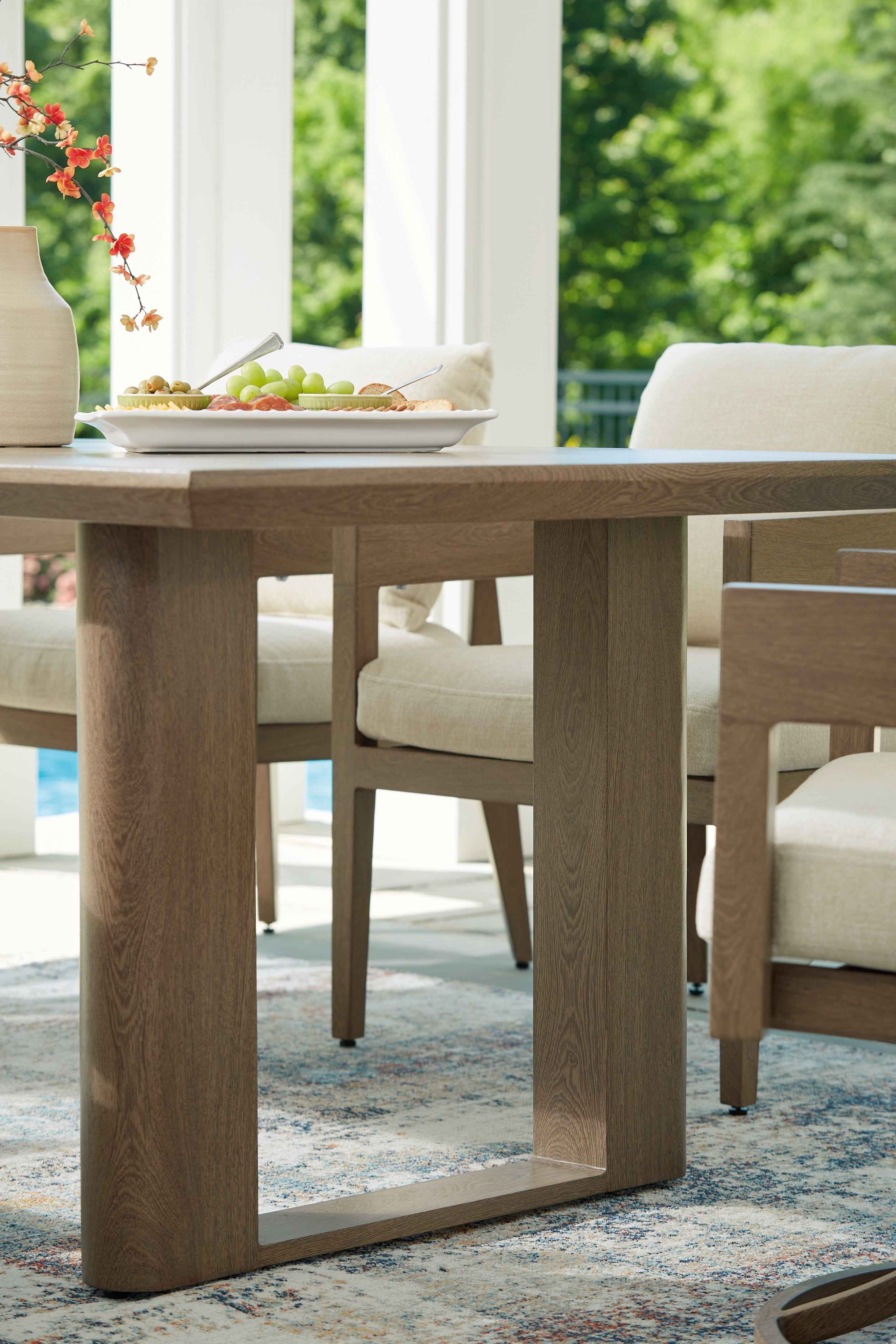 Serene Bay Dark Brown Outdoor Dining Table - Image 6