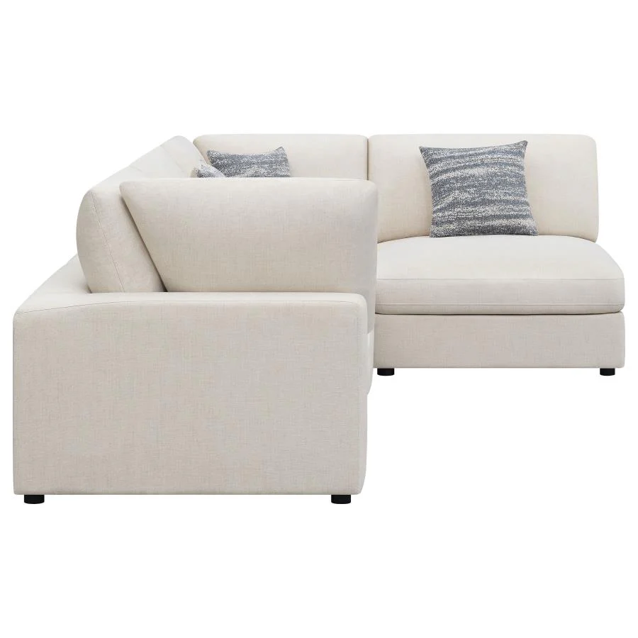 Serene Beige 4-Piece Upholstered Modular Sectional - Image 5