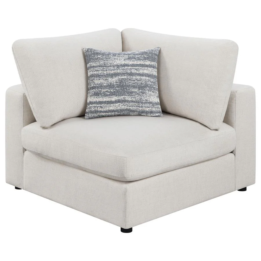 Serene Beige 4-Piece Upholstered Modular Sectional - Image 8