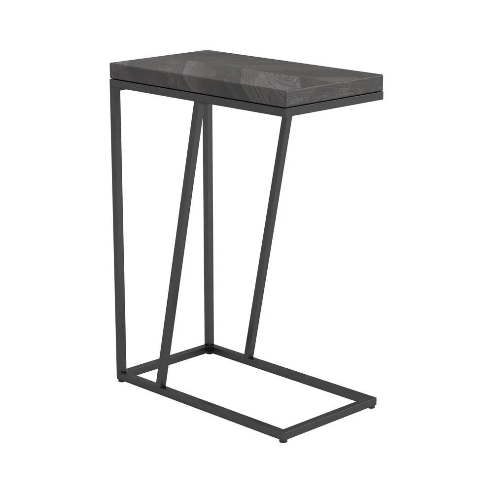 Sergio Rustic Gray Chevron Rectangular Accent Table - Image 3