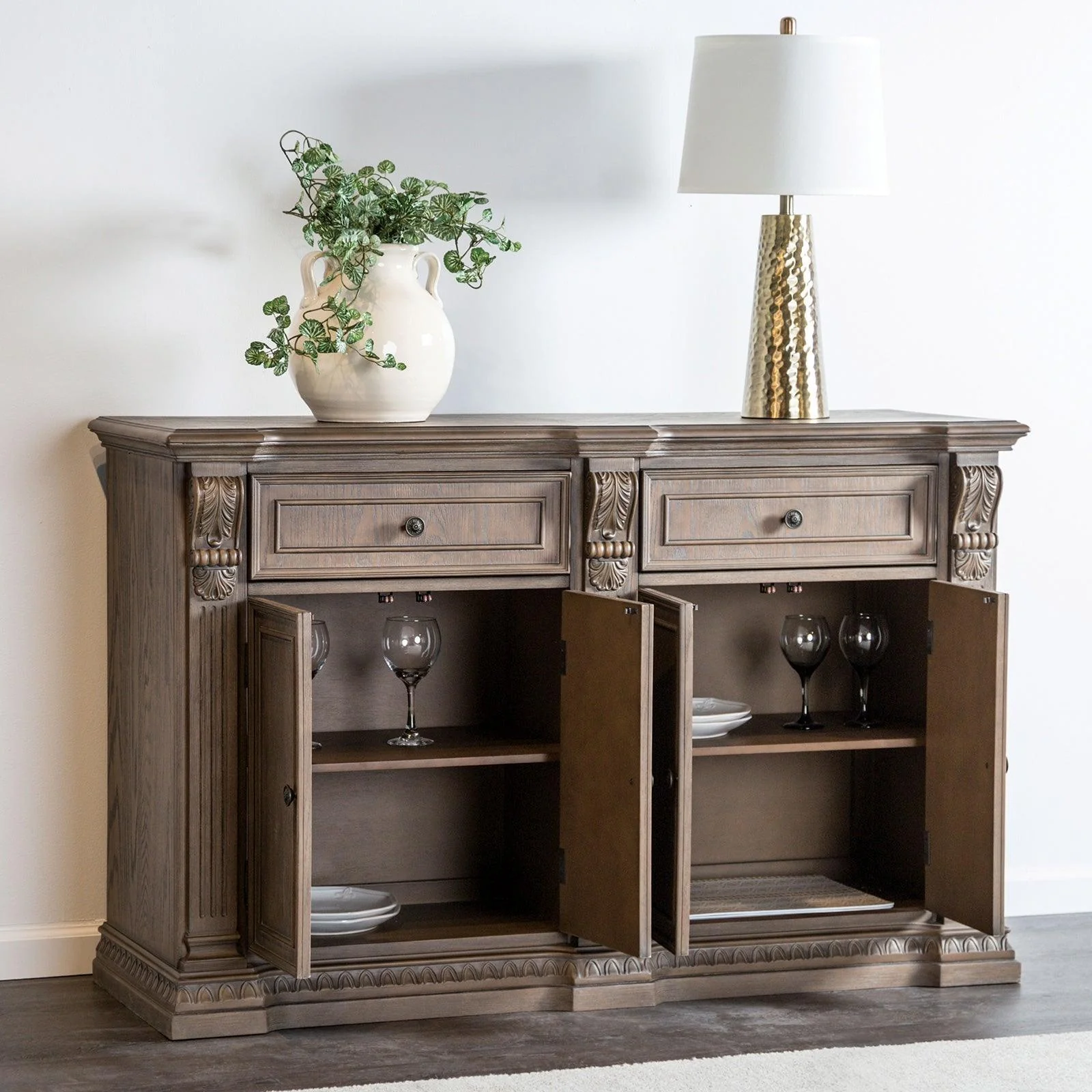 Seven Oaks Weathered Oak Side Board - Image 2