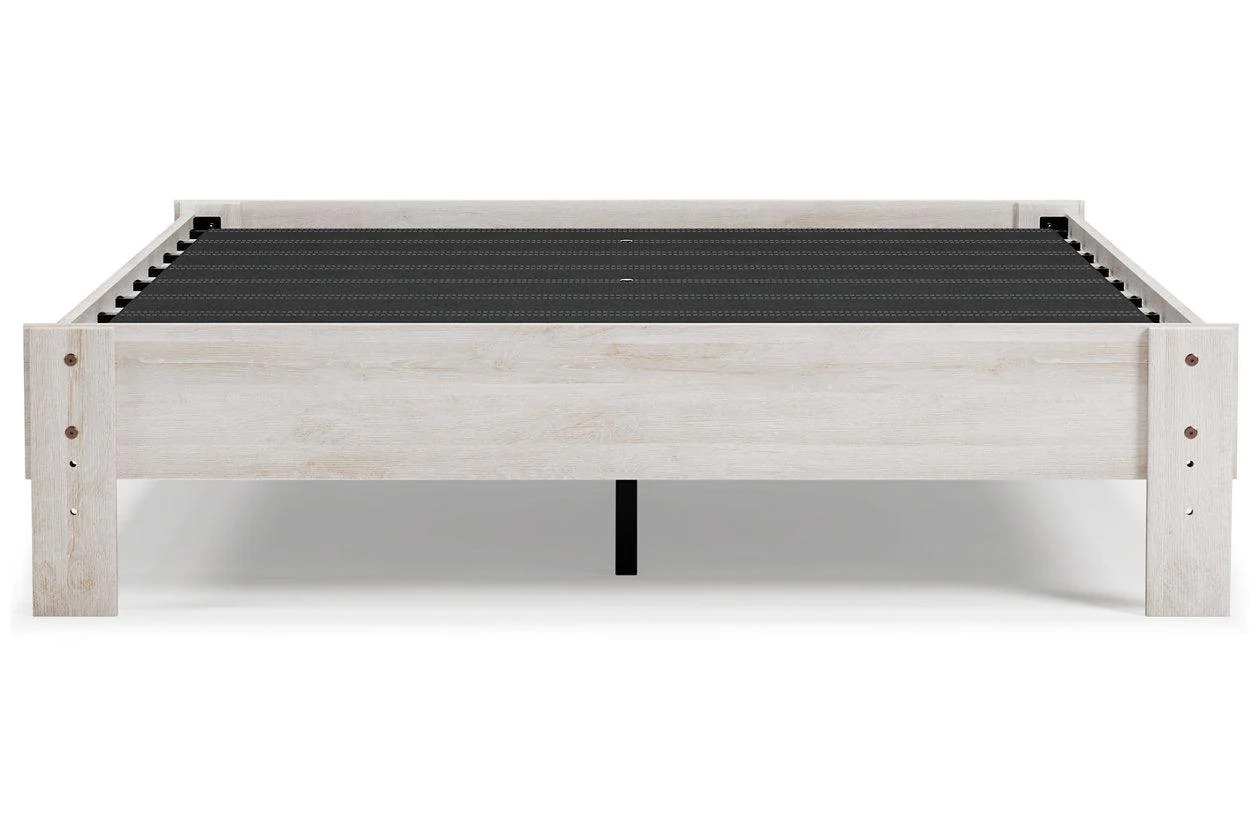 Shawburn Whitewash Queen Platform Bed - Image 11