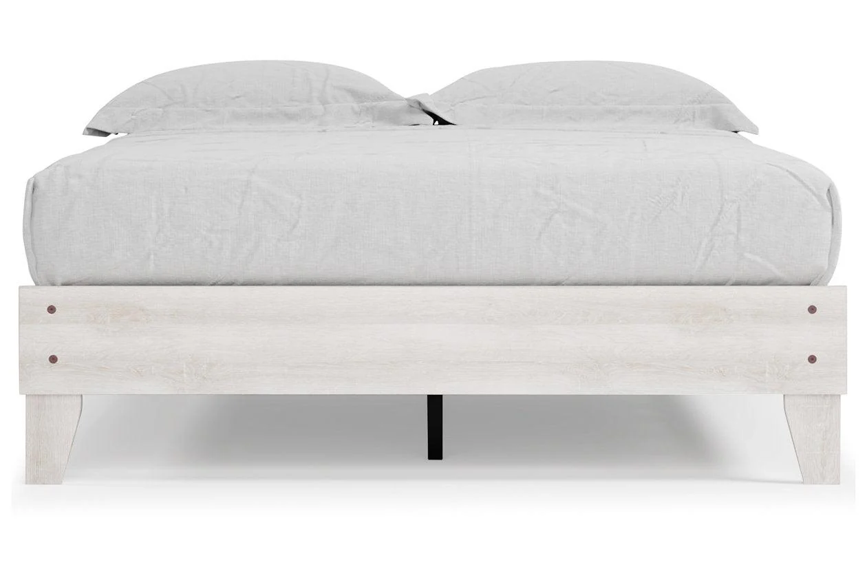 Shawburn Whitewash Queen Platform Bed - Image 6