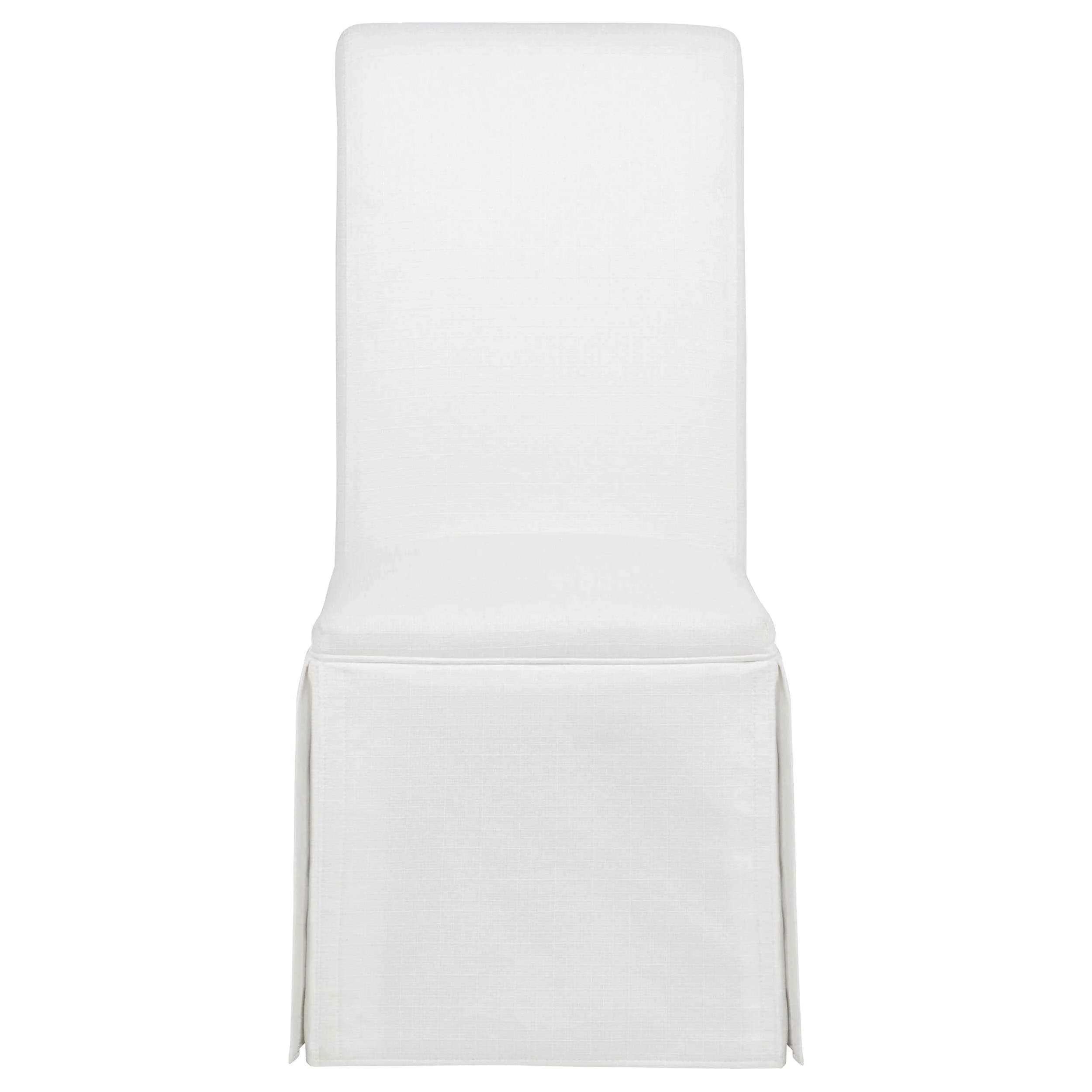 Shawna White Upholstered Skirted Side Chair (Set of 2) - Image 4
