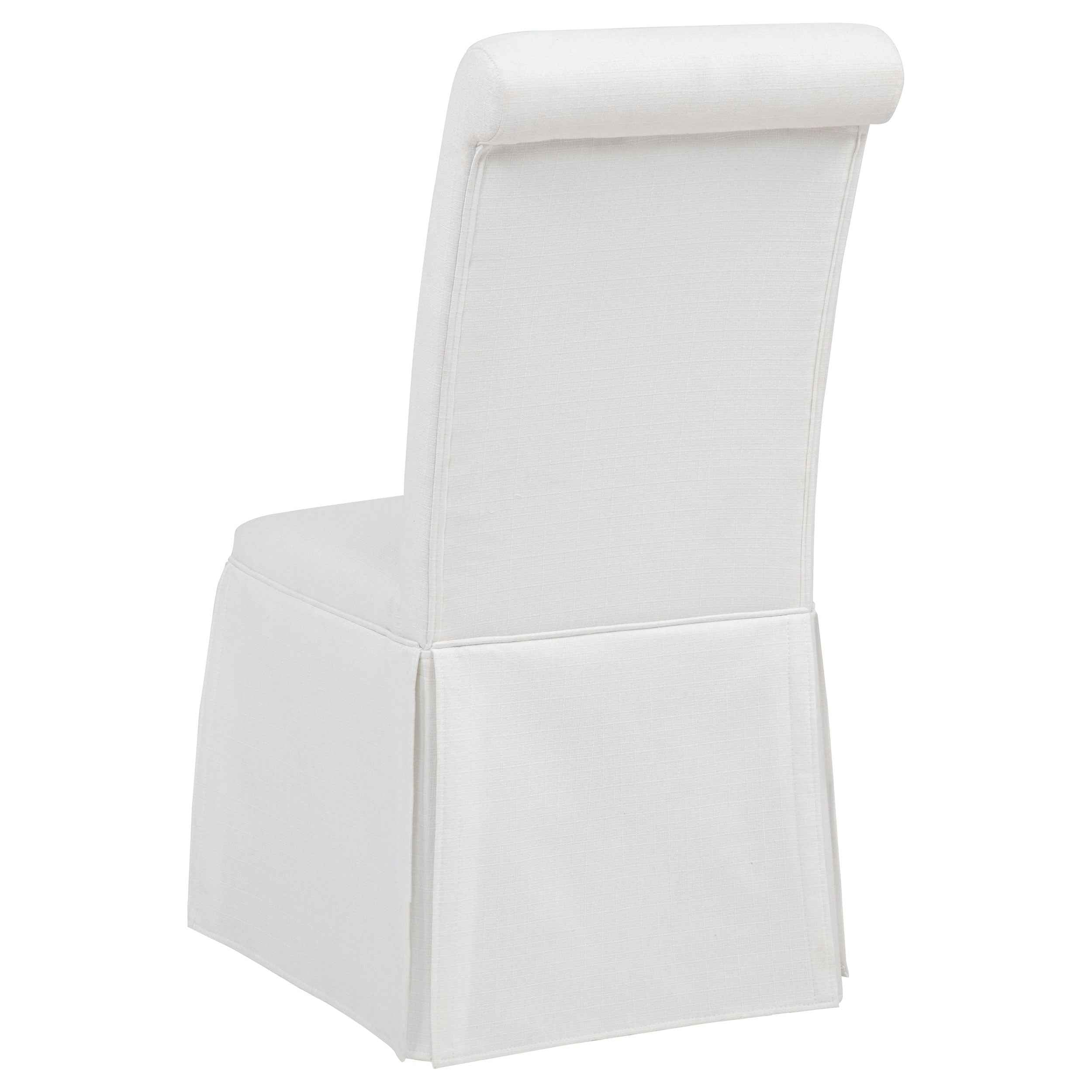 Shawna White Upholstered Skirted Side Chair (Set of 2) - Image 9