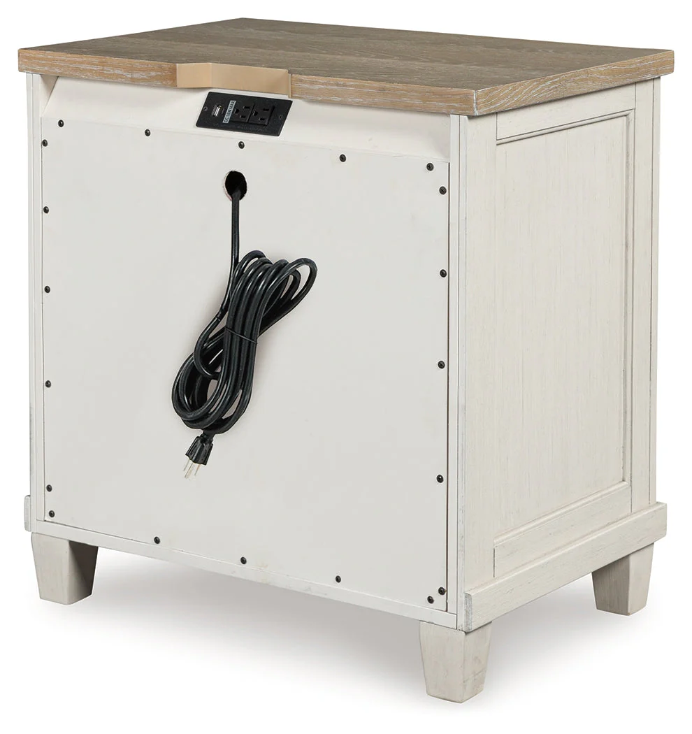 Shaybrock Antique White/Brown Nightstand - Image 5