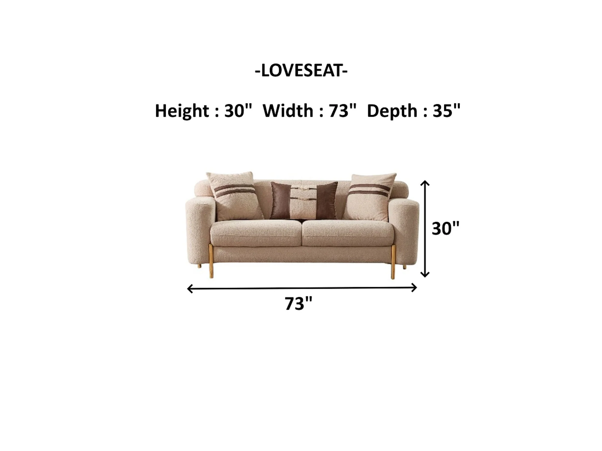Shelby Beige 4-Piece Living Room Set (2 Sofa & 2 Chair) - Image 15