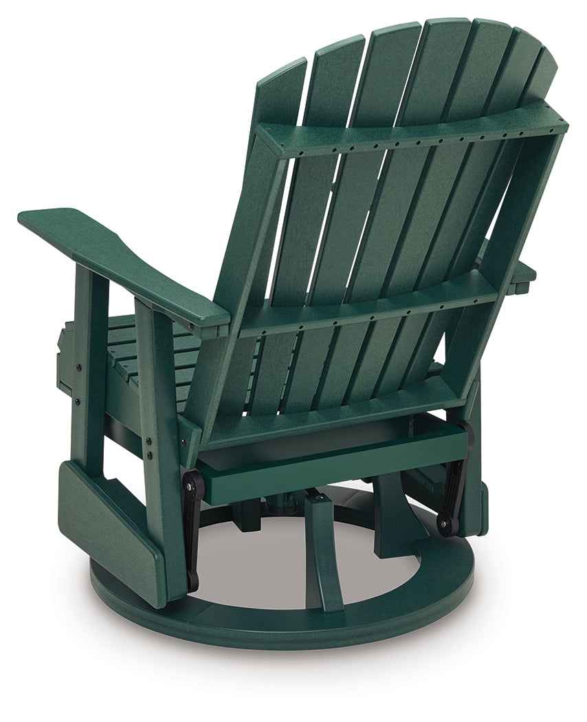 Shell Beach Green Outdoor Swivel Glider Chair - Image 6