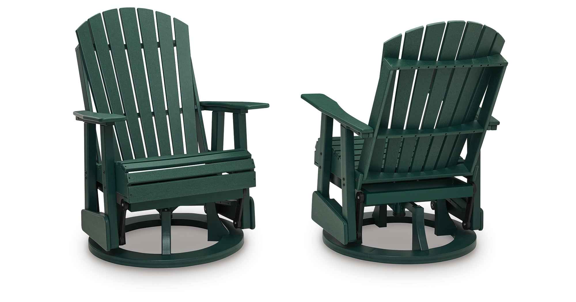 Shell Beach Green Outdoor Swivel Glider Chair - Image 8