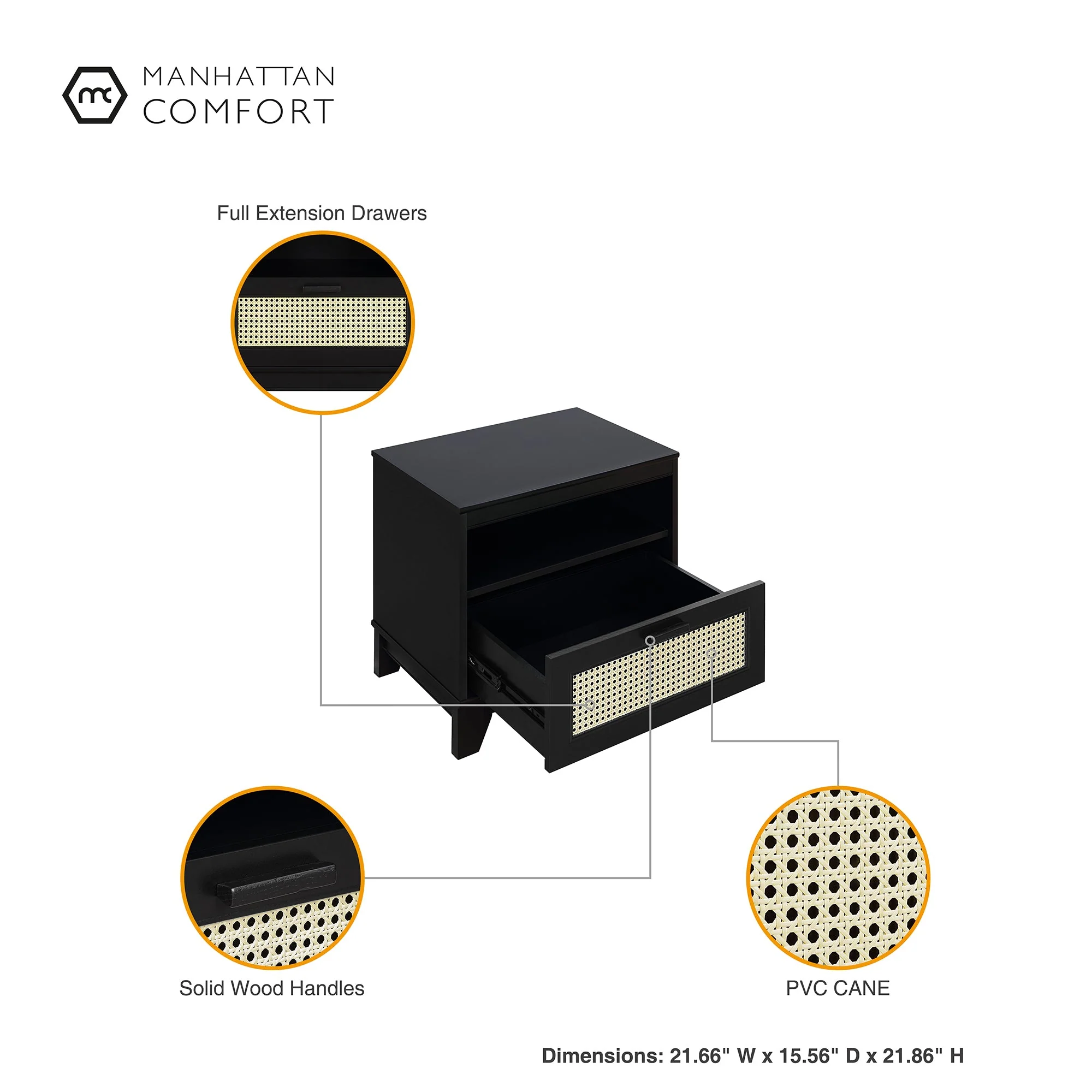 Sheridan Nightstand in Black (set of 2) - Image 4