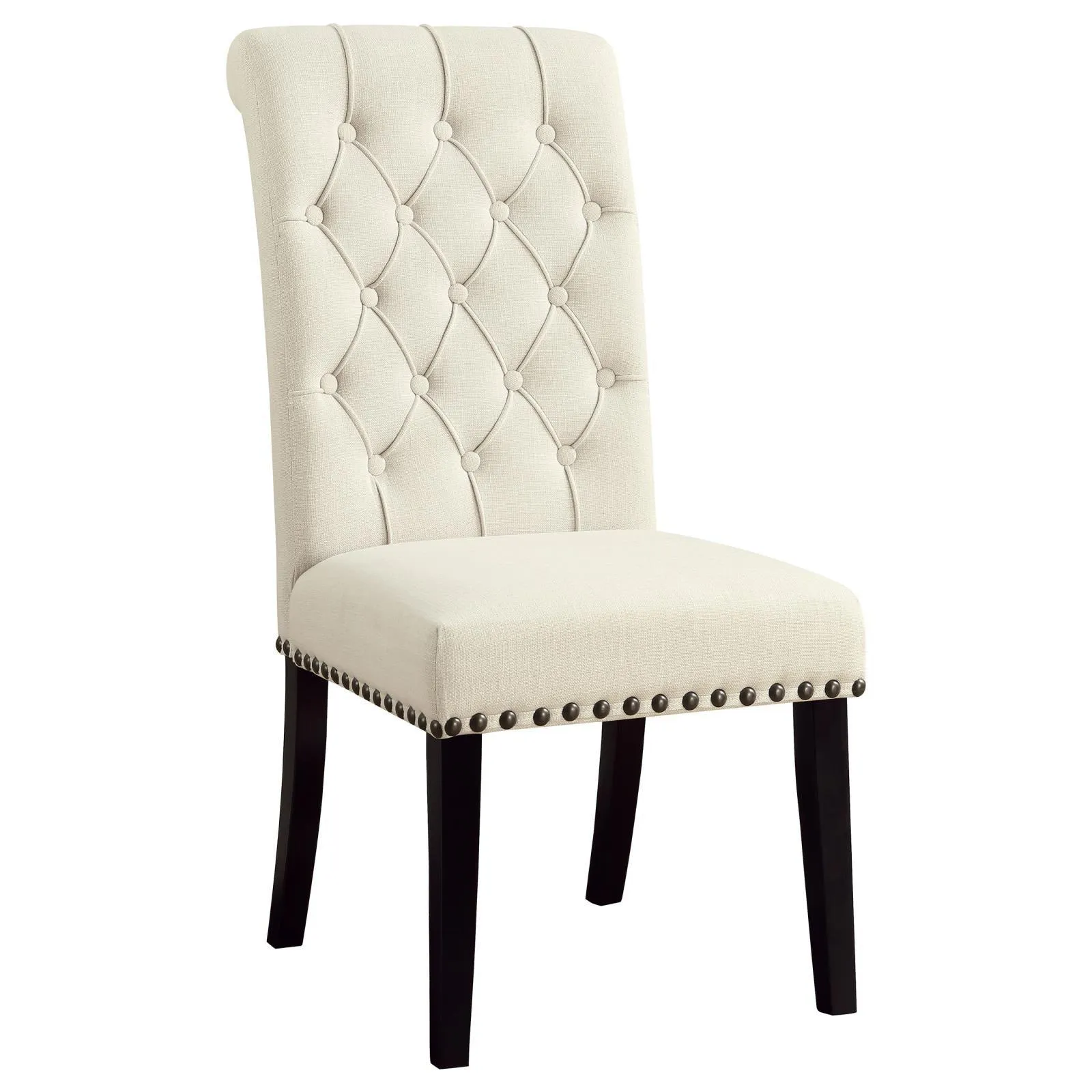 Sherry Beige Fabric 5-Piece Round Dining Set - Image 5
