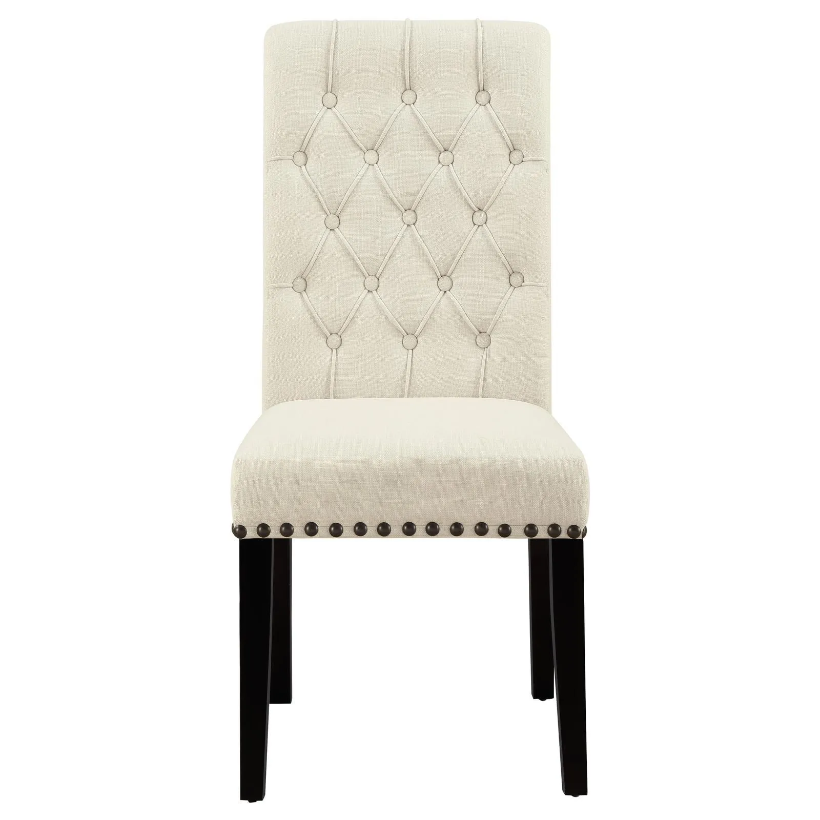 Sherry Beige Fabric 5-Piece Round Dining Set - Image 6