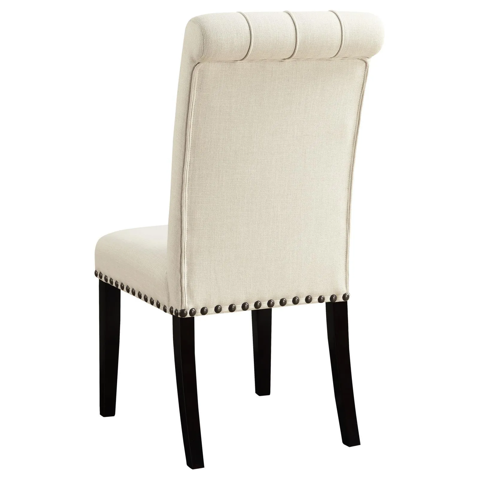 Sherry Beige Fabric 5-Piece Round Dining Set - Image 7
